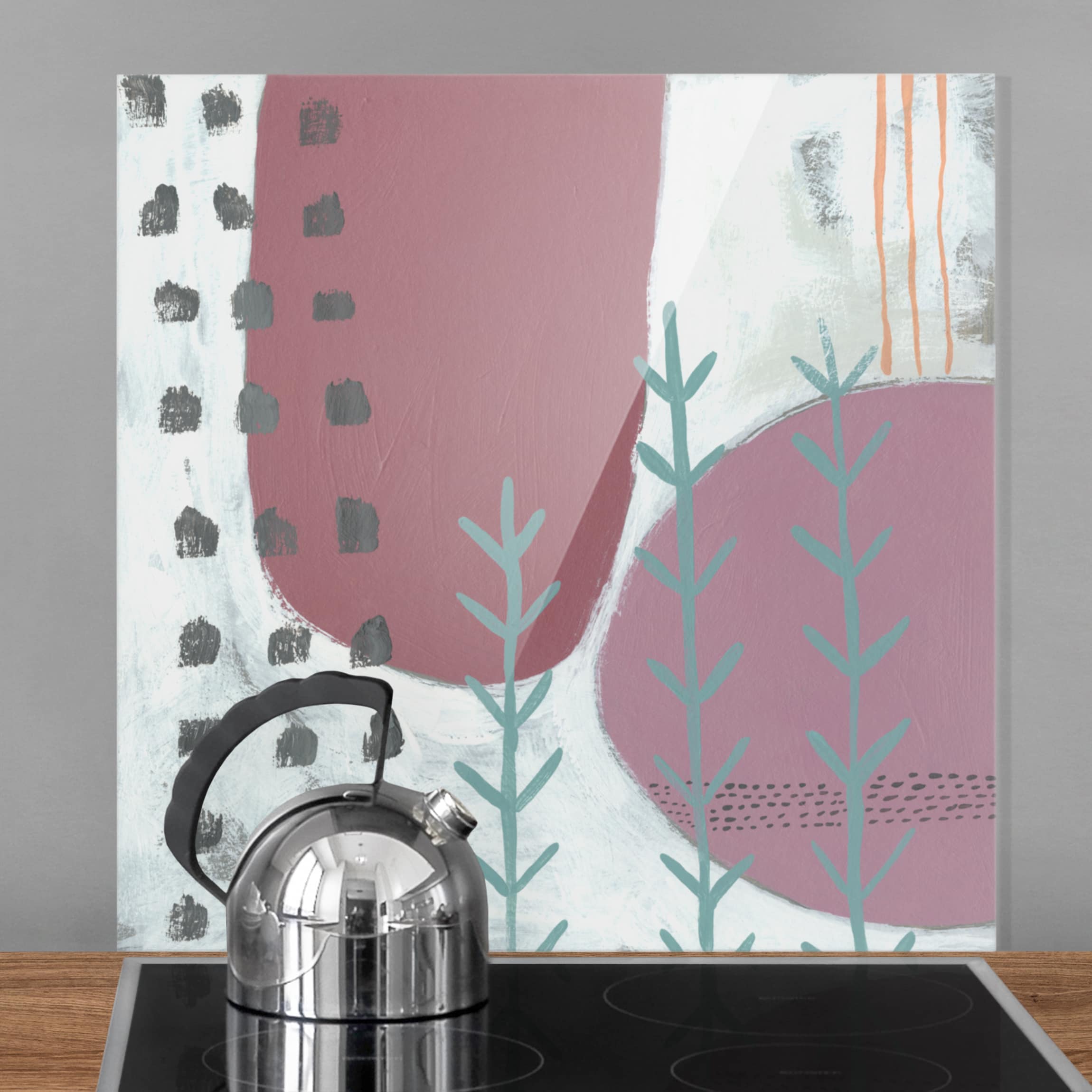 Spritzschutz Karneval der Formen in Beere III