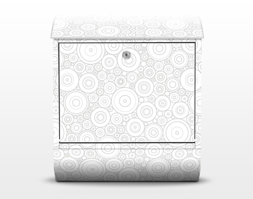 Briefkasten Musterdesign mit Kreisen Hell