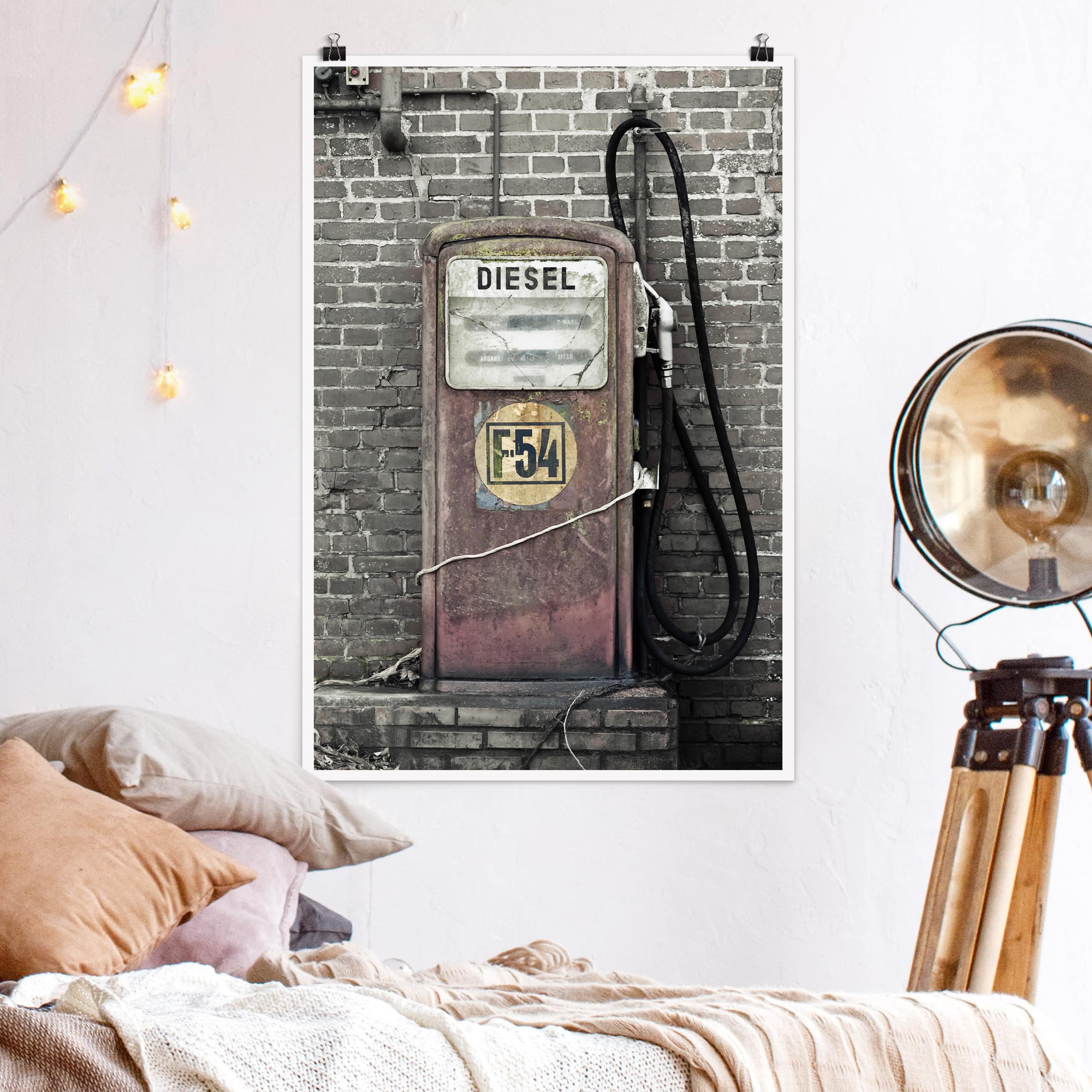 Poster - Hochformat Tankstelle