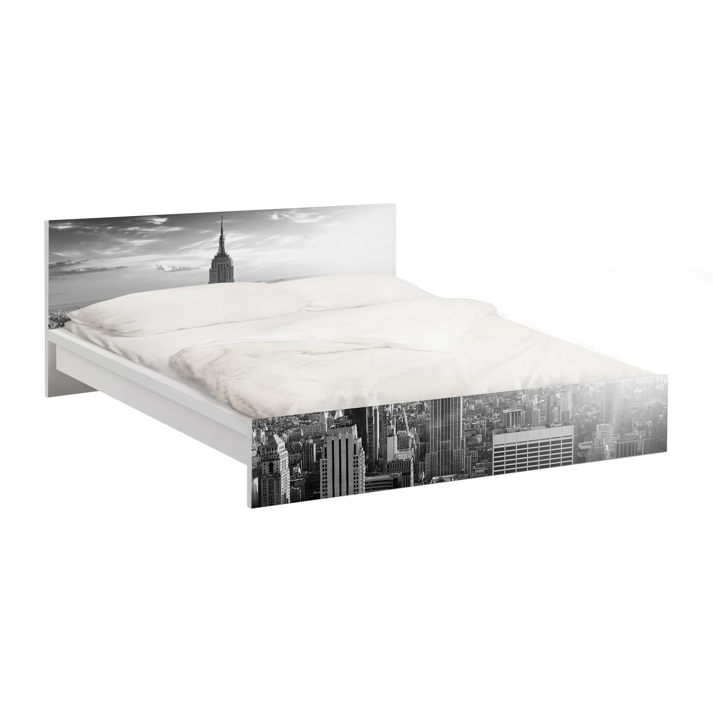 Möbelfolie für IKEA Malm Bett 140 cm Breite No.34 Manhattan Skyline Panorama