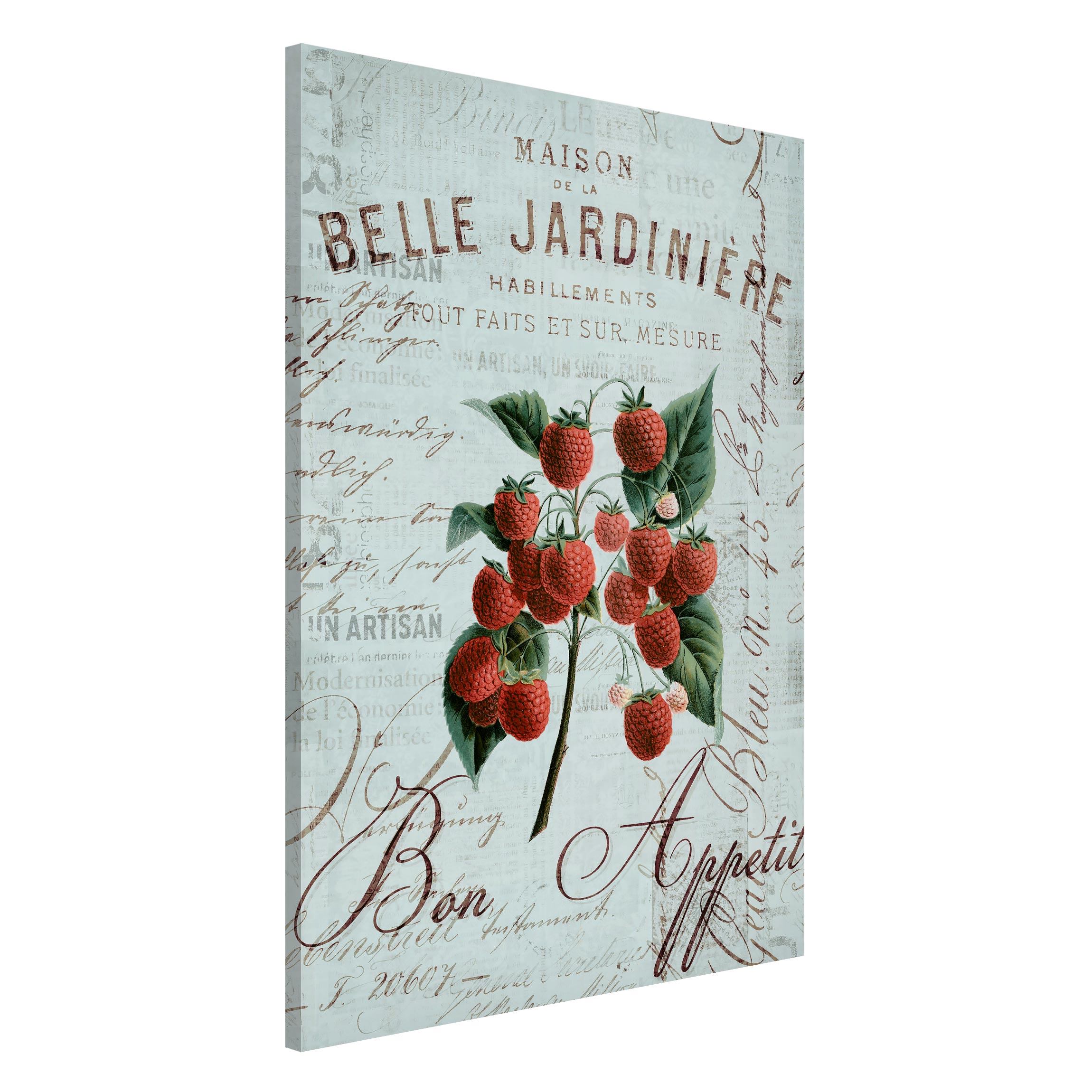 Magnettafel Shabby Chic Collage - Himbeeren