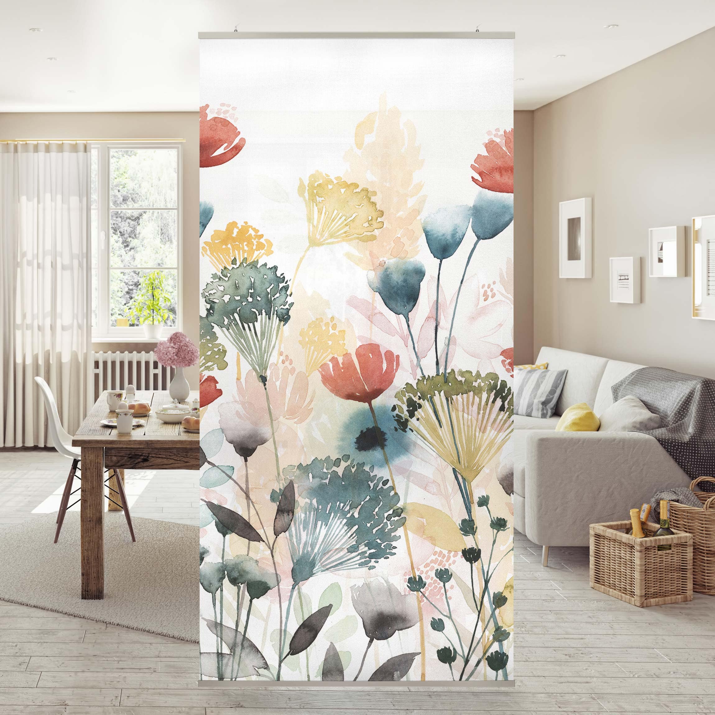 Raumteiler Wildblumen im Sommer II