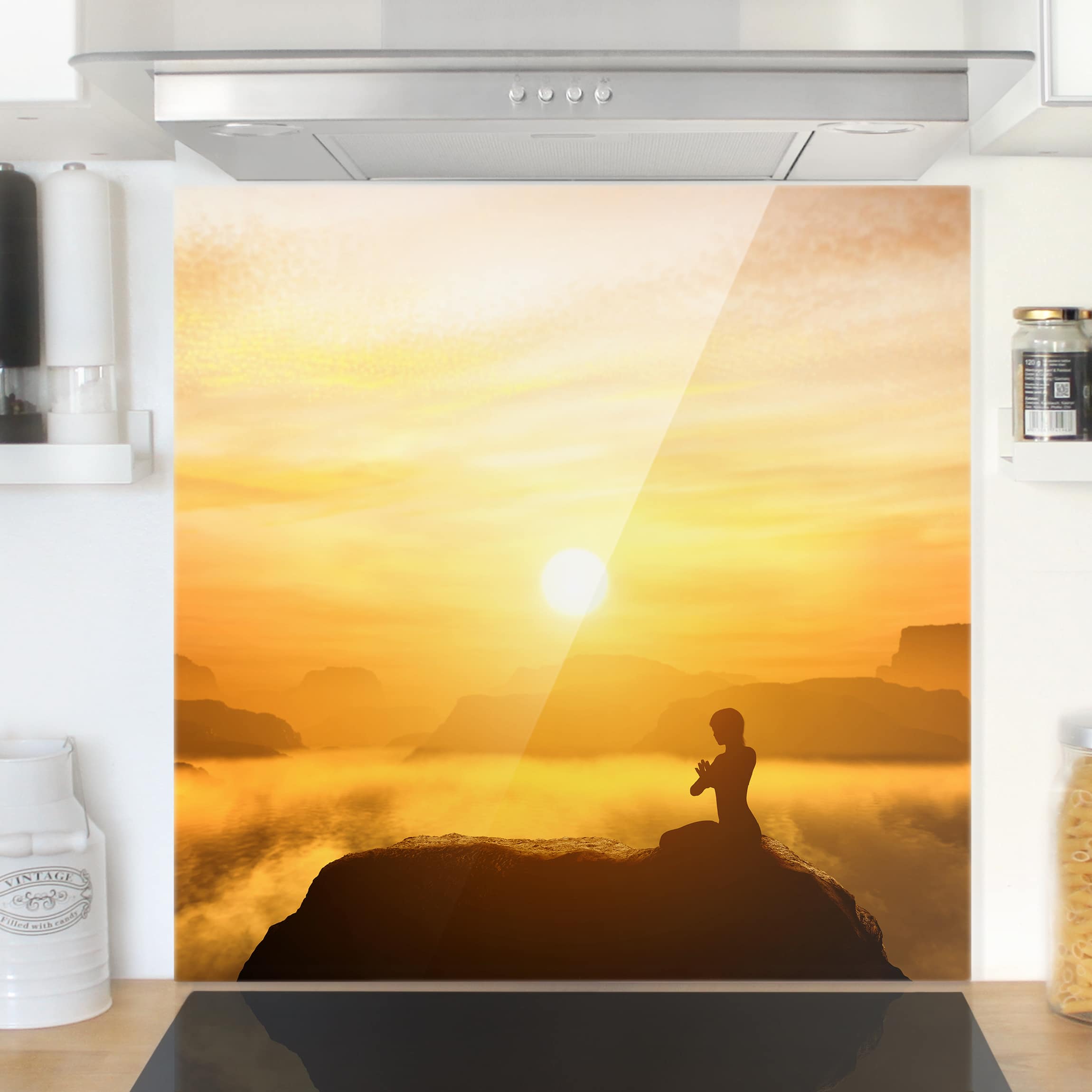 Spritzschutz Yoga Meditation