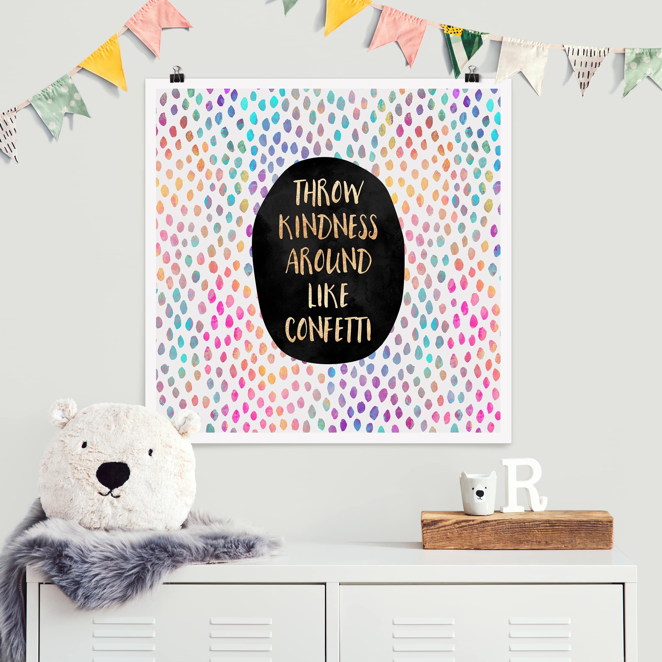 Poster - Quadrat Throw Kindness Around Like Confetti