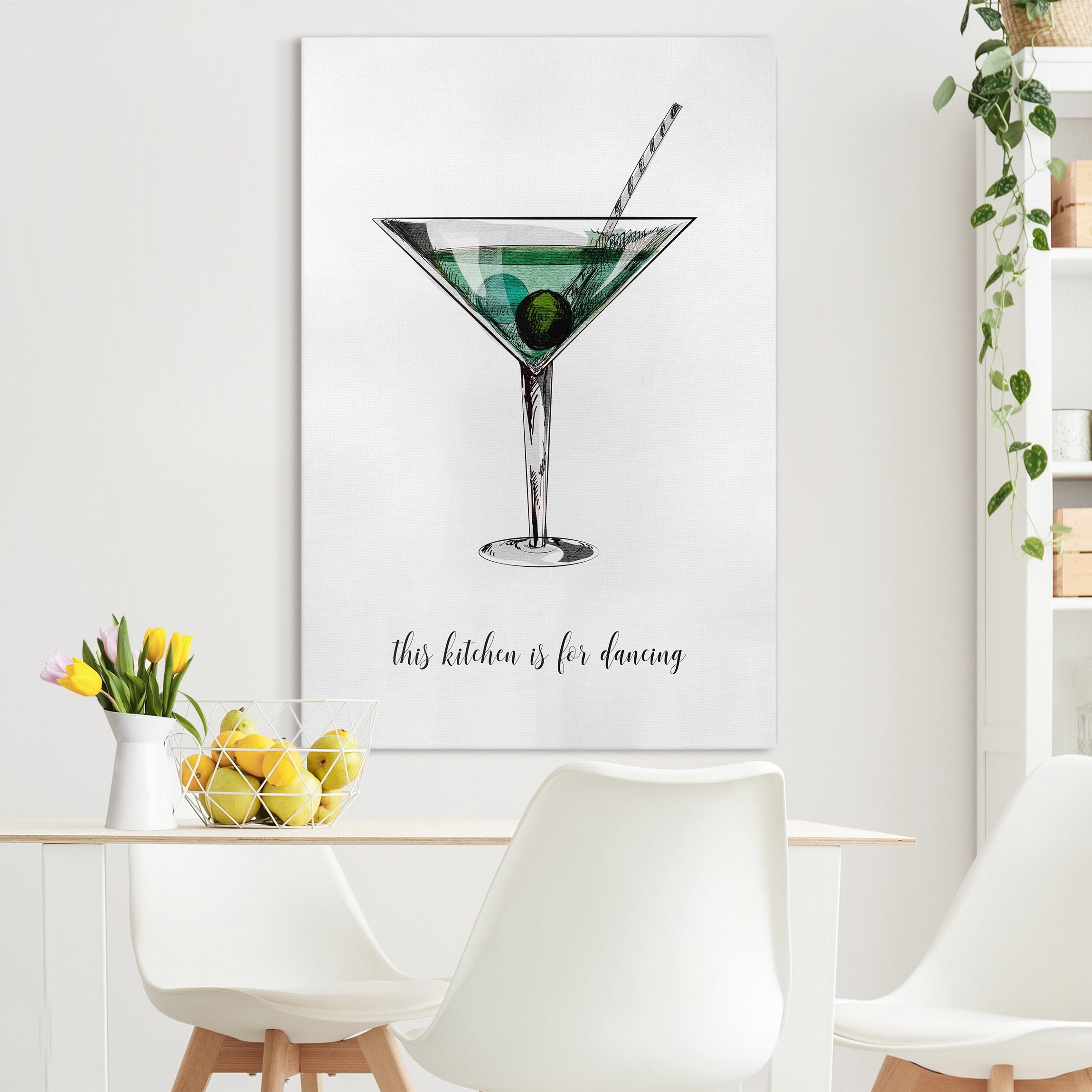 Leinwandbild Kitchen is for Dancing - Zeichnung