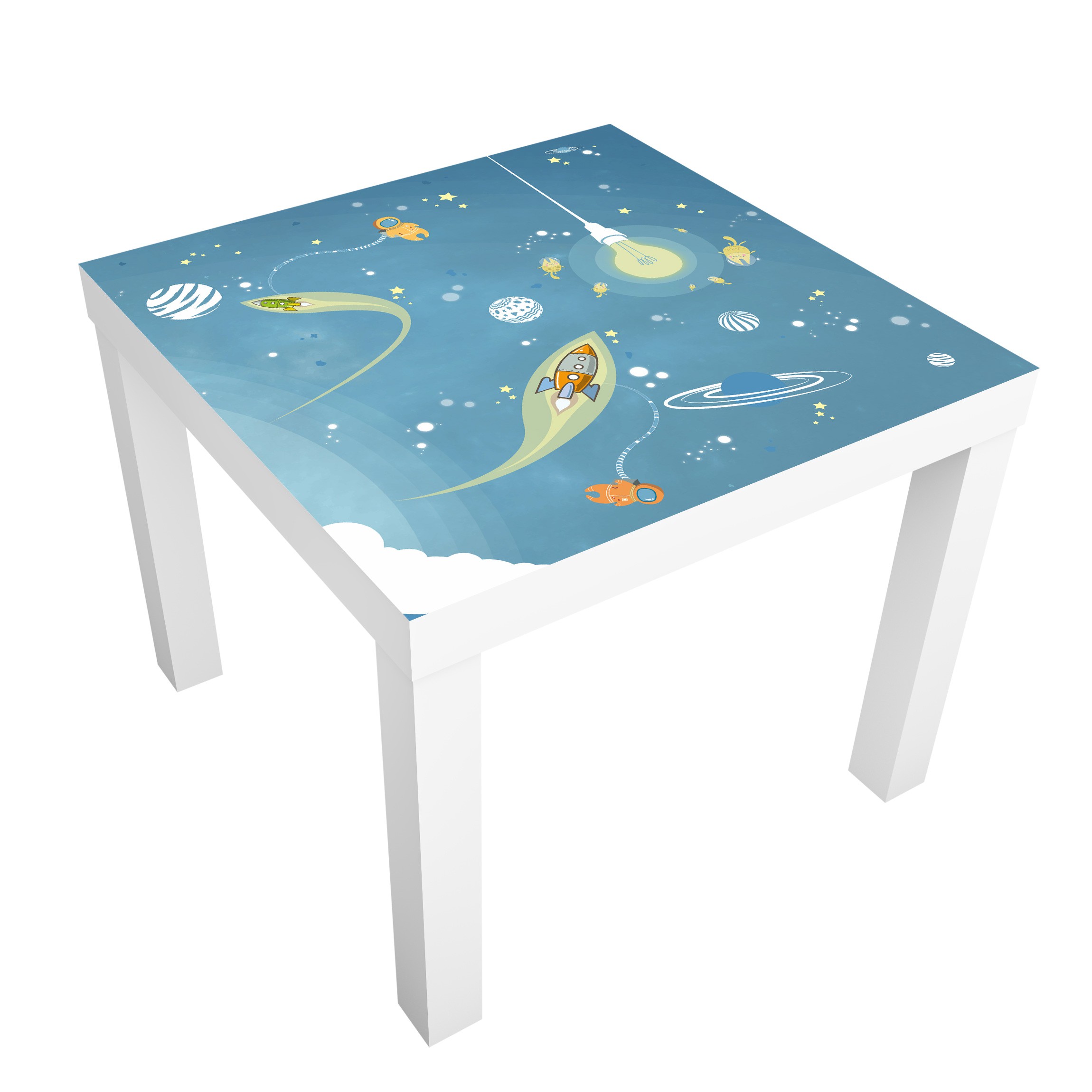 Möbelfolie für IKEA Lack Tisch 55 x 55 cm No.MW16 Buntes Weltraumtreiben