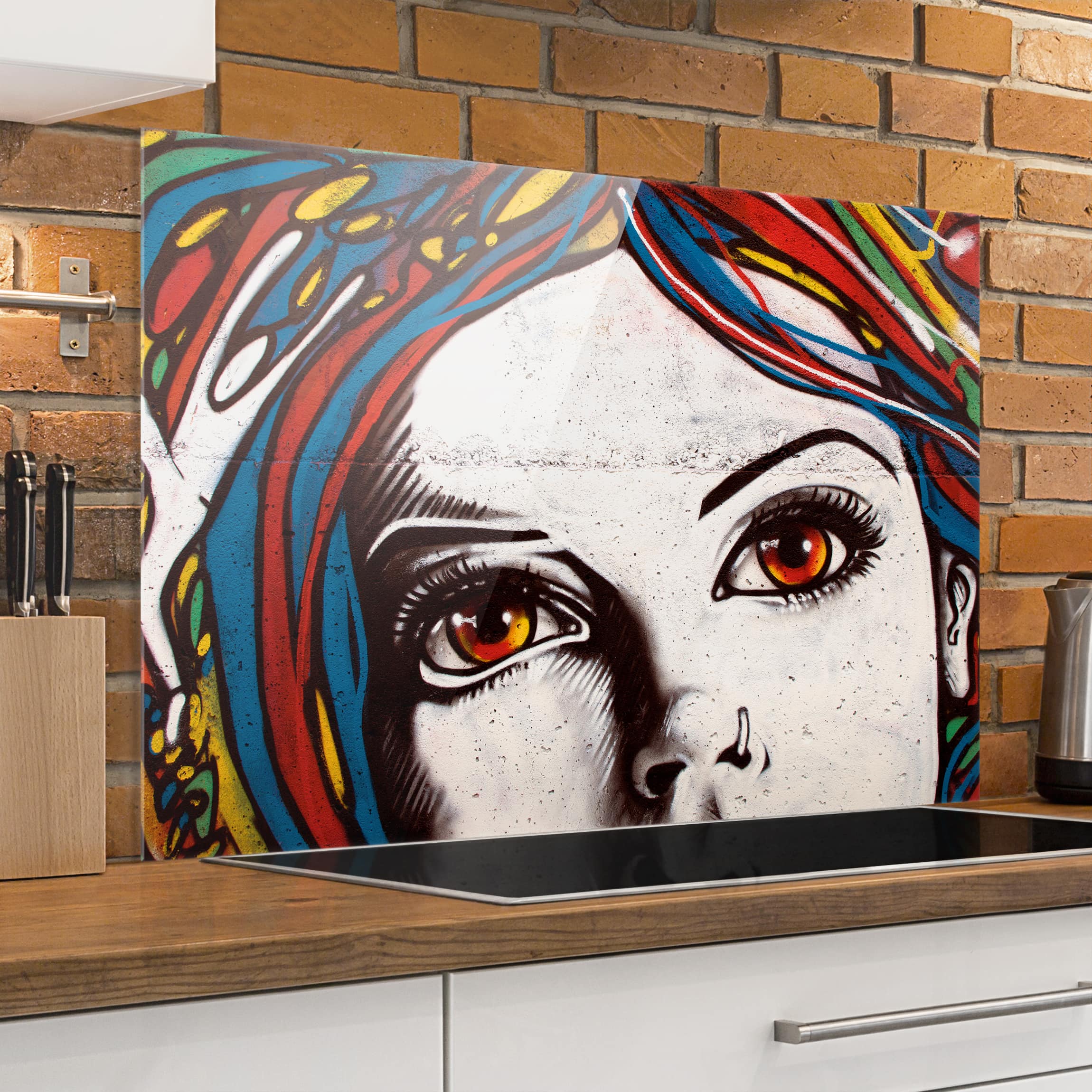 Glas Spritzschutz - Querformat 3:2 Punk Graffiti