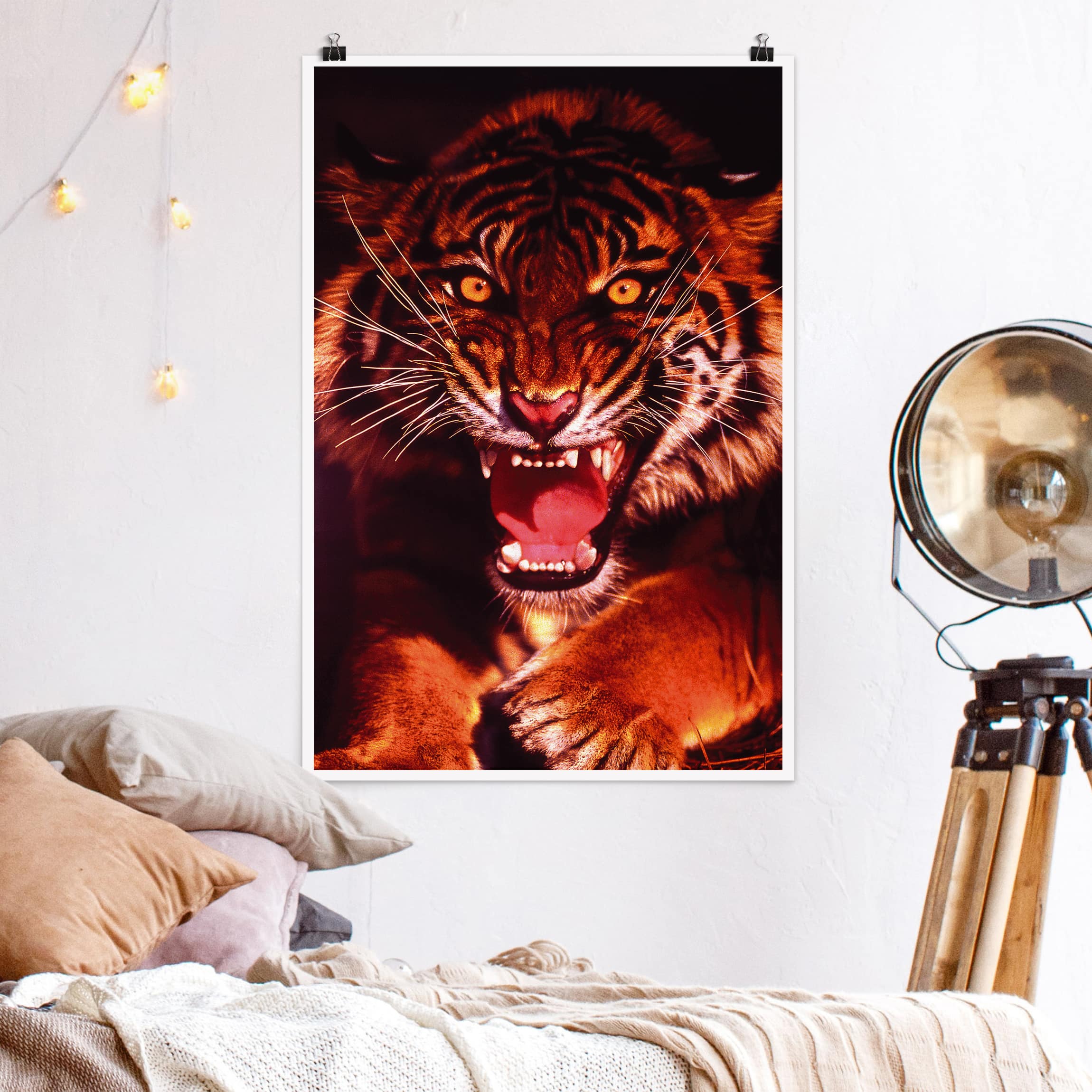 Poster - Hochformat Wilder Tiger