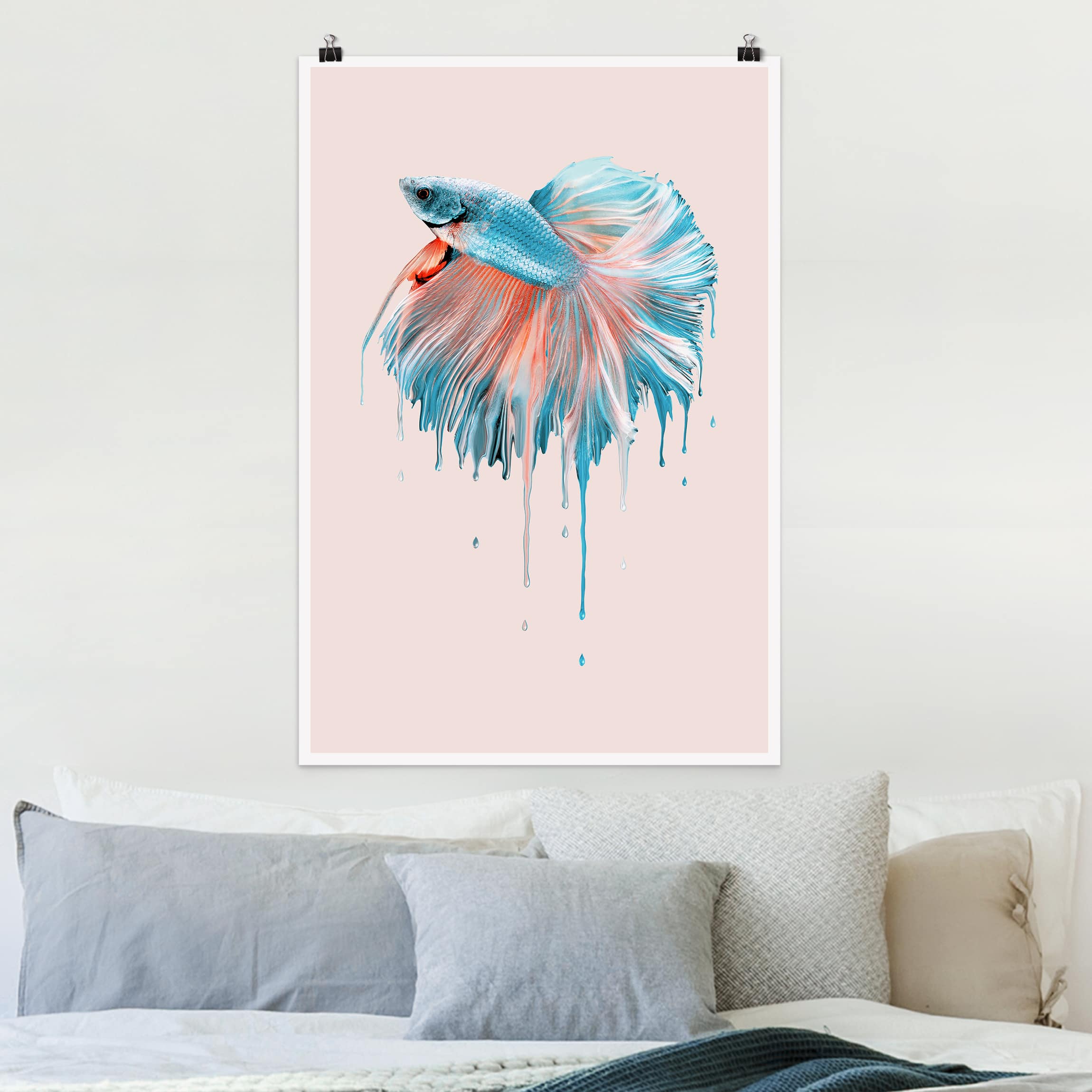 Poster Tiere Schmelzender Fisch