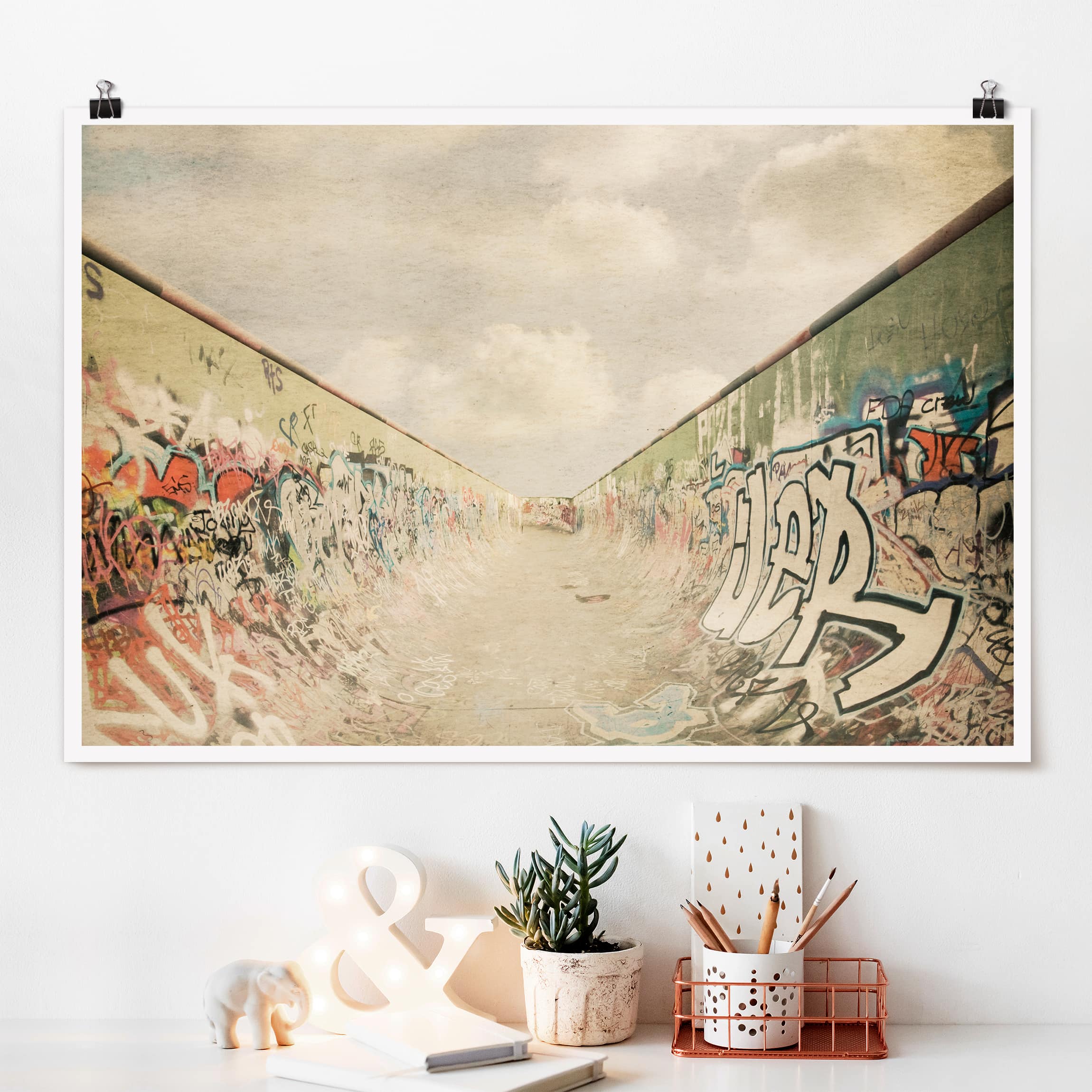 Poster - Querformat Graffiti-Skatepark