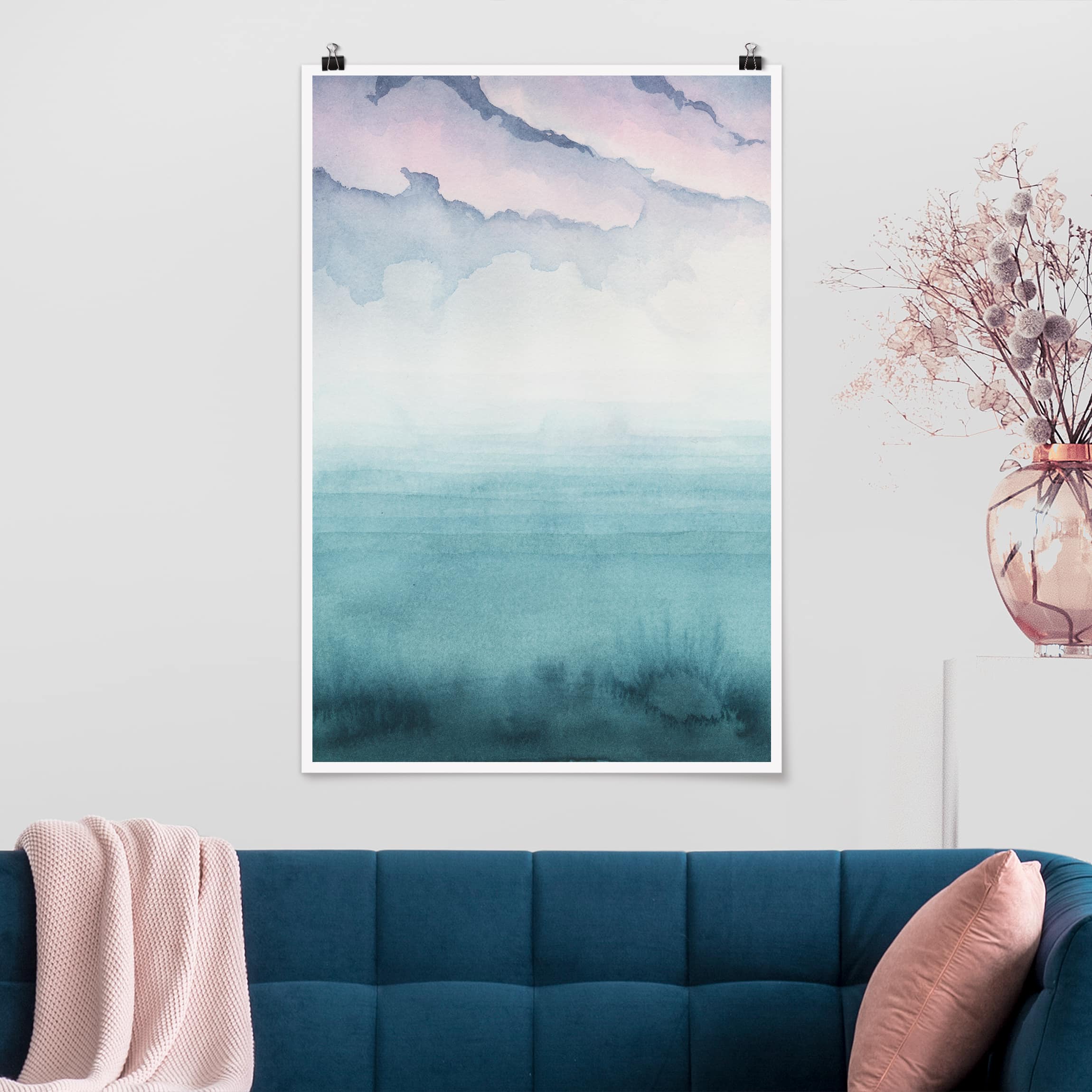 Poster - Hochformat Dämmerung auf der Bucht I