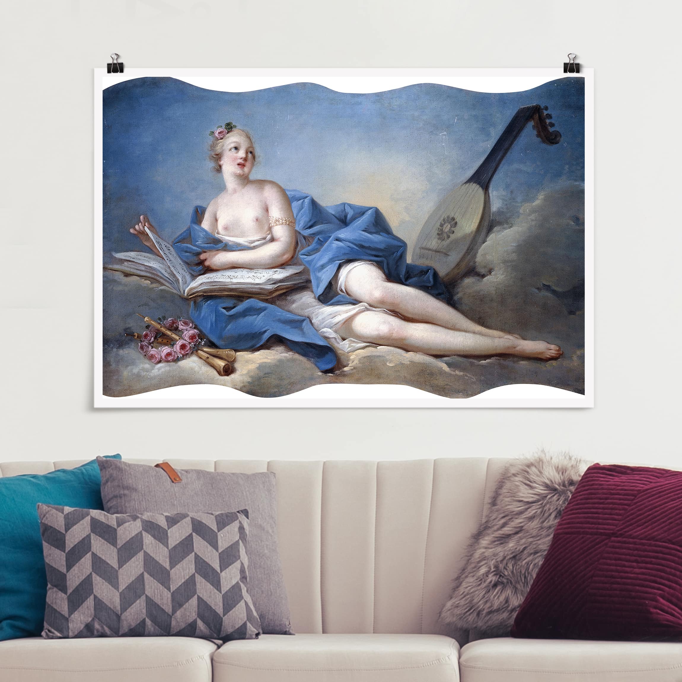 Poster Jean Honoré Fragonard - Personifikation der Musik