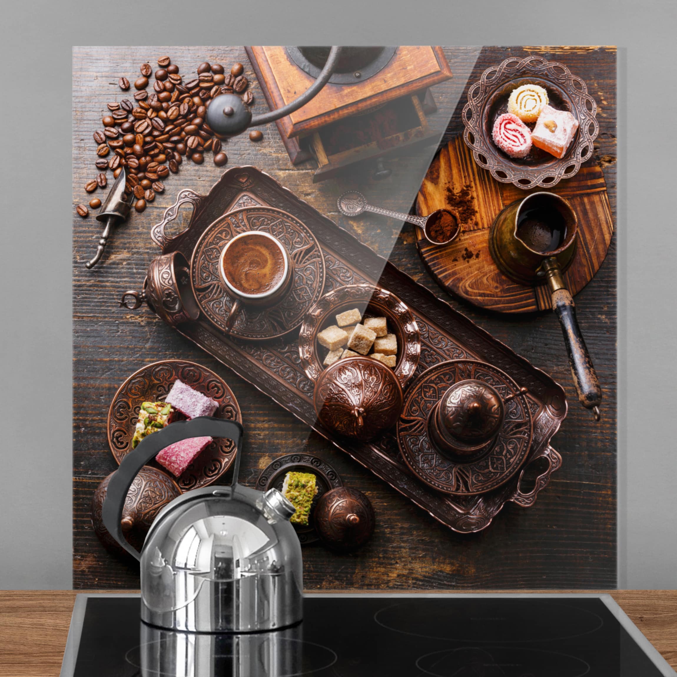 Glas Spritzschutz Türkischer Kaffee
