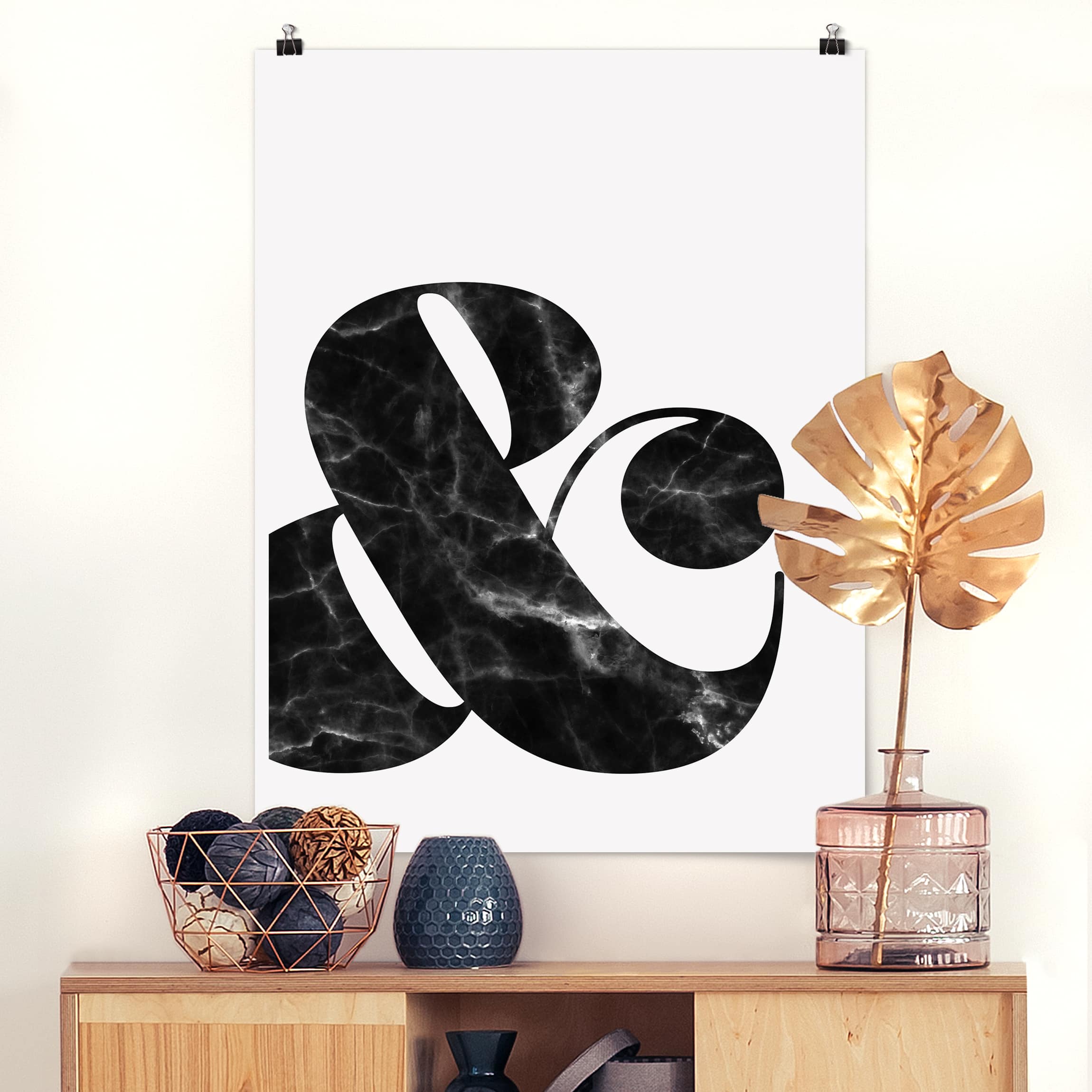 Poster - Hochformat Ampersand Marmor