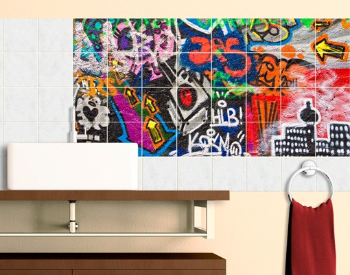 Fliesenbild - Querformat Urban Graffiti