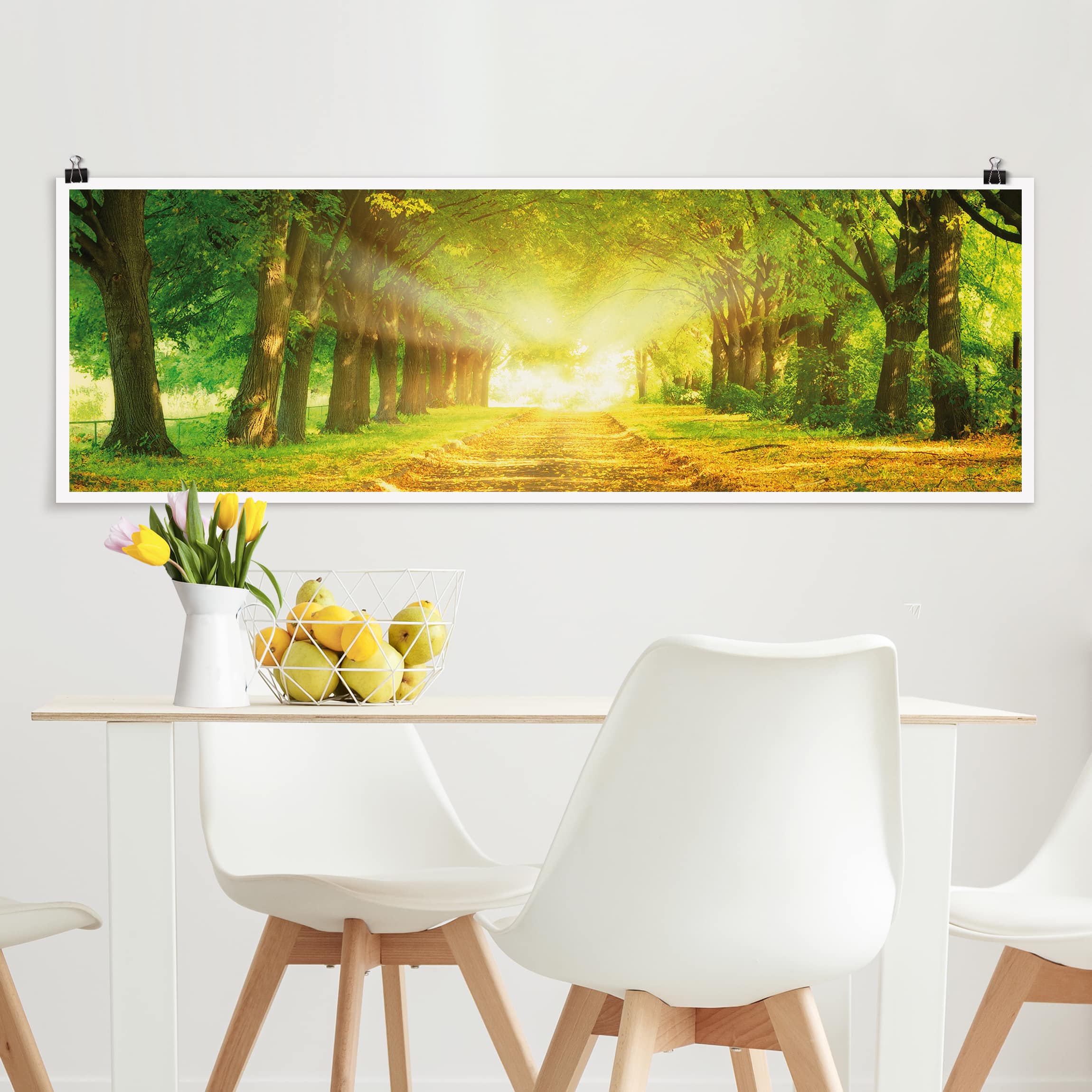 Panorama Poster Autumn Avenue