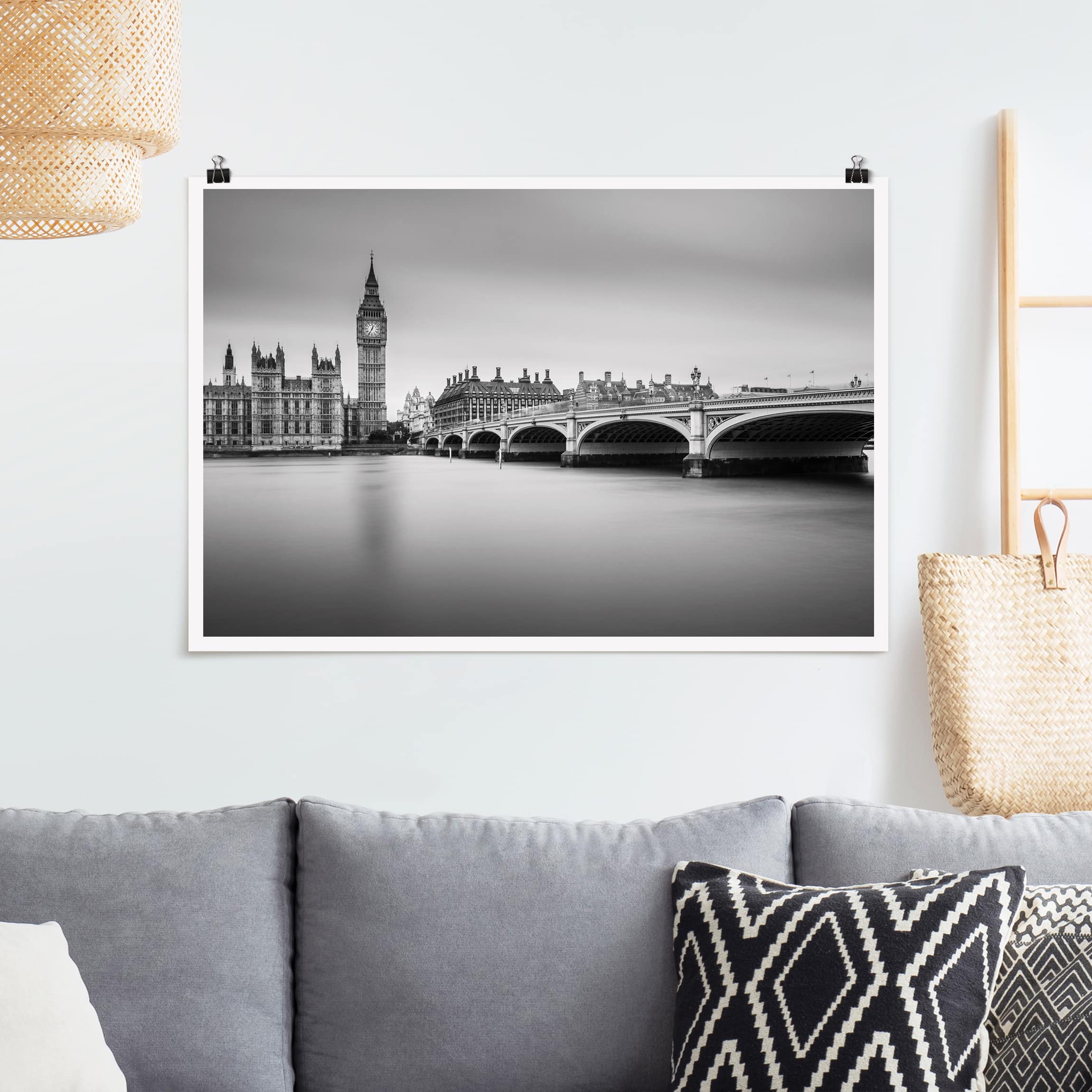 Poster Westminster Brücke und Big Ben