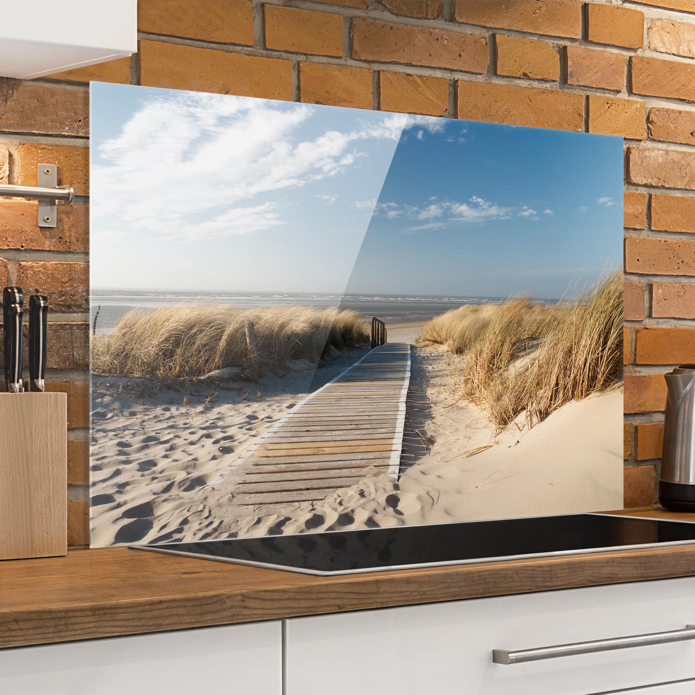 Glas Spritzschutz Ostsee Strand