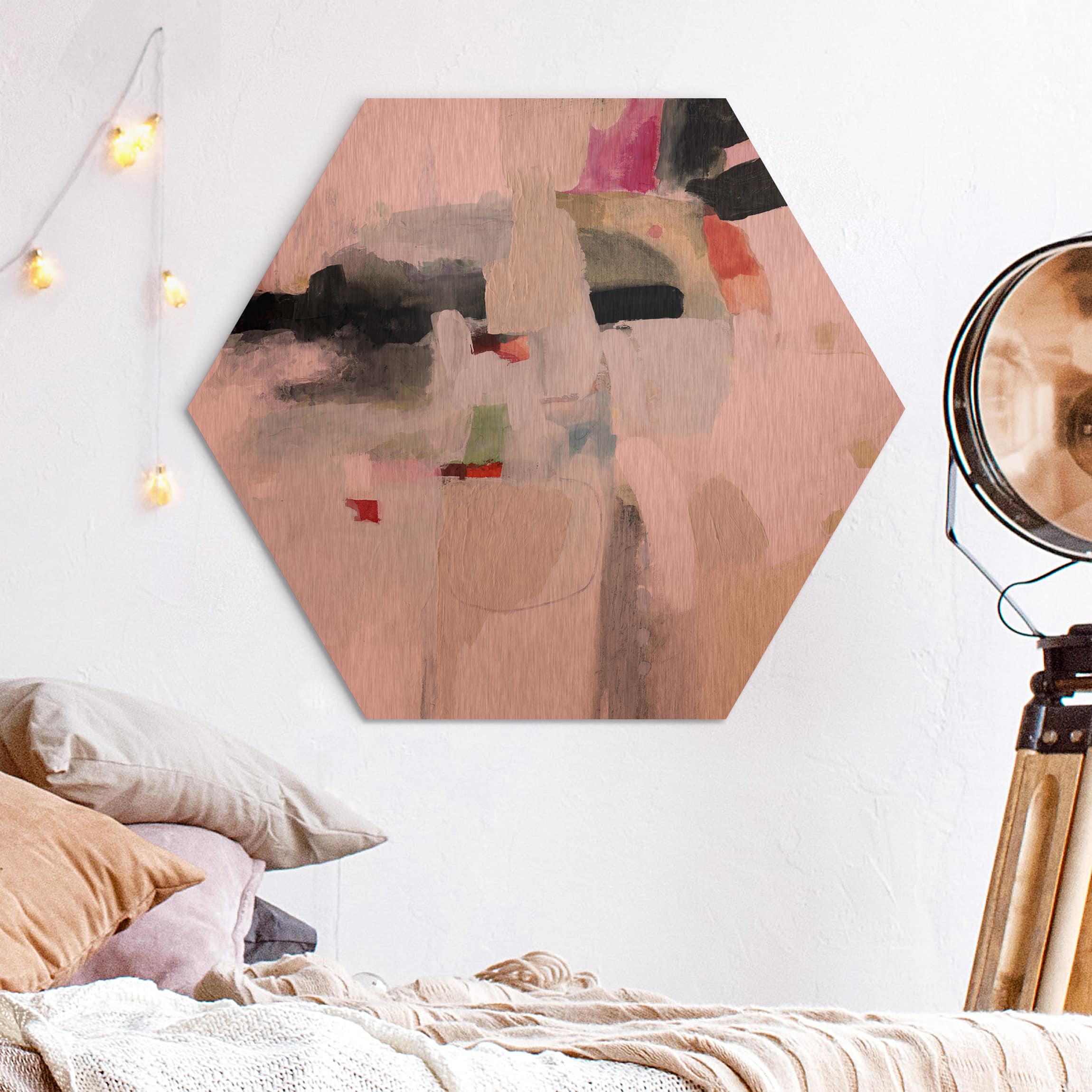 Hexagon-Alu-Dibond Bild Bunte Wasserfälle II