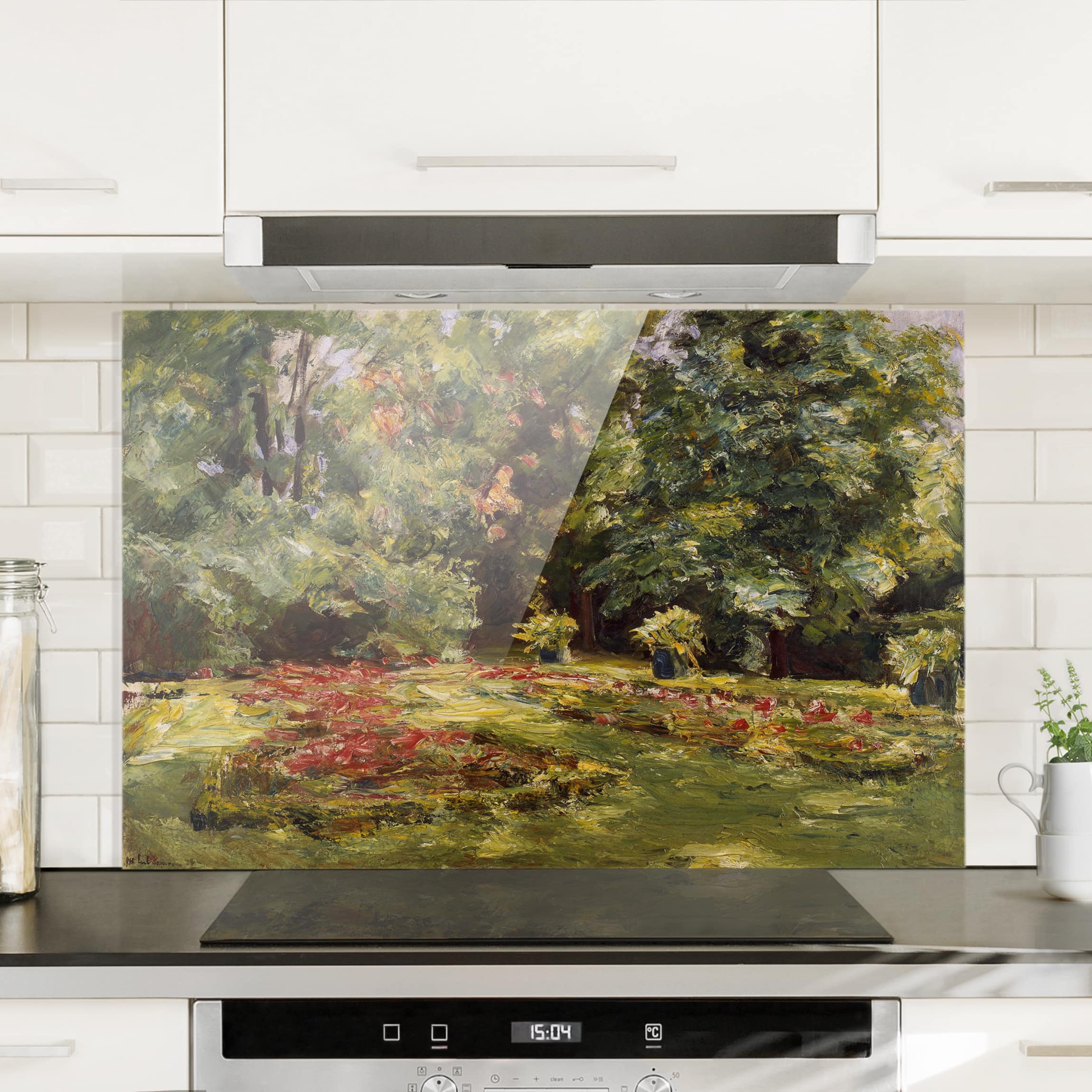 Glas Spritzschutz Max Liebermann - Blumenterrasse im Wannseegarten