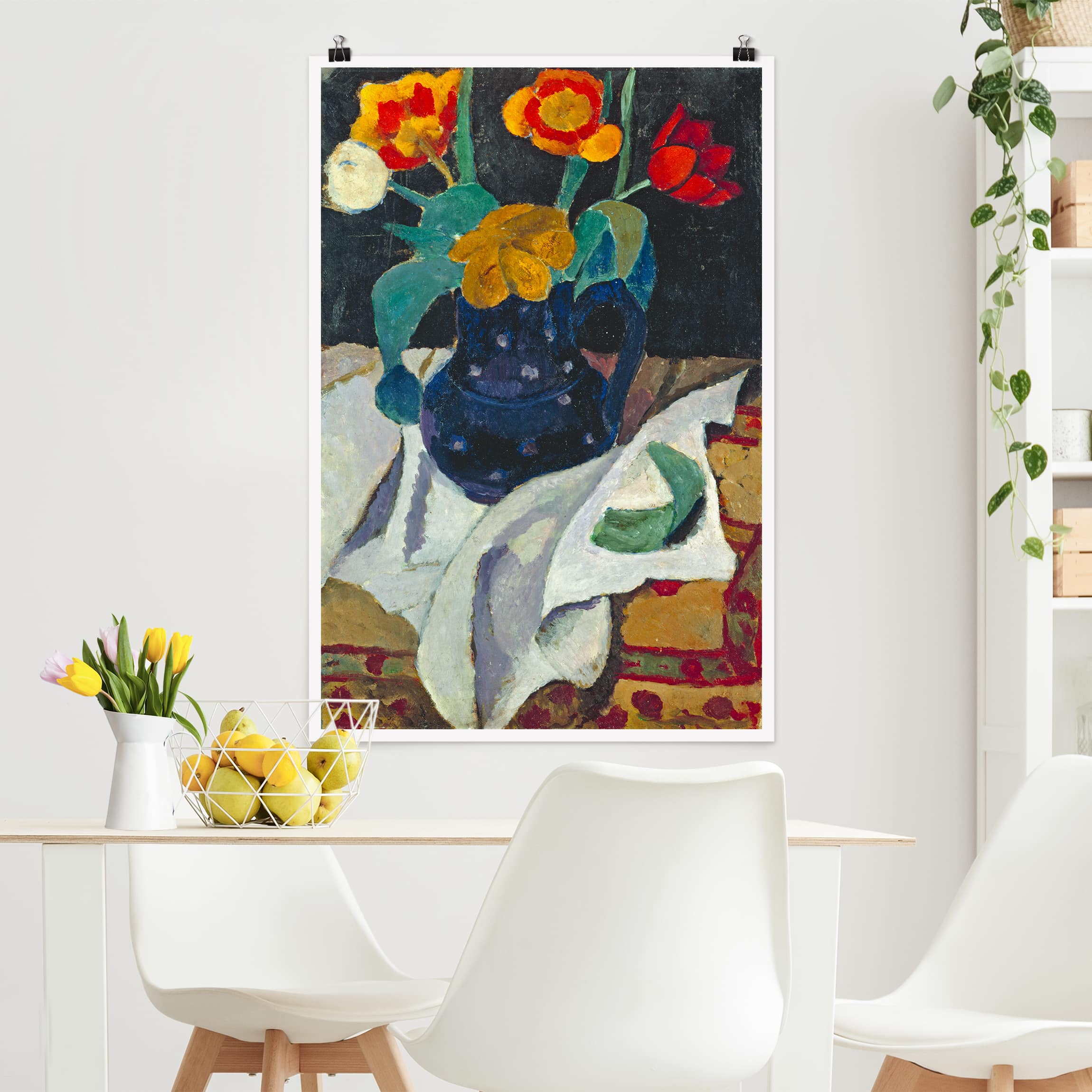 Poster - Hochformat Paula Modersohn-Becker - Stillleben mit Tulpen