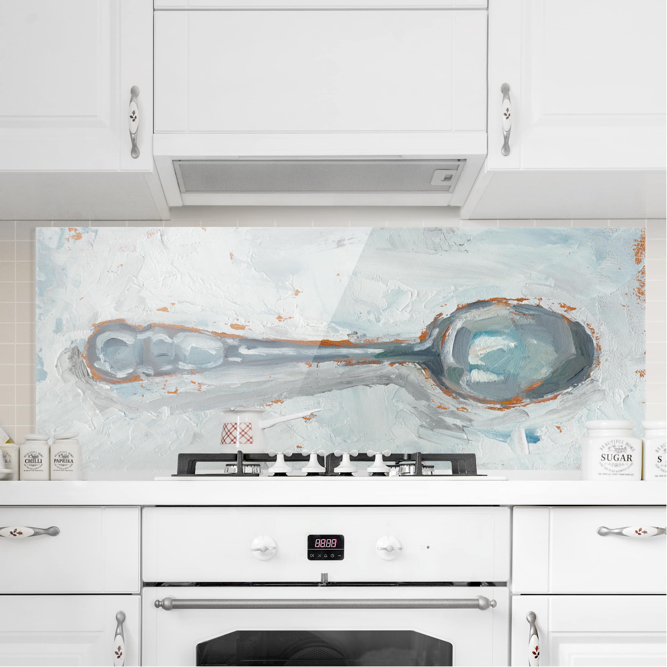 Glas Spritzschutz Impressionistisches Besteck - Löffel