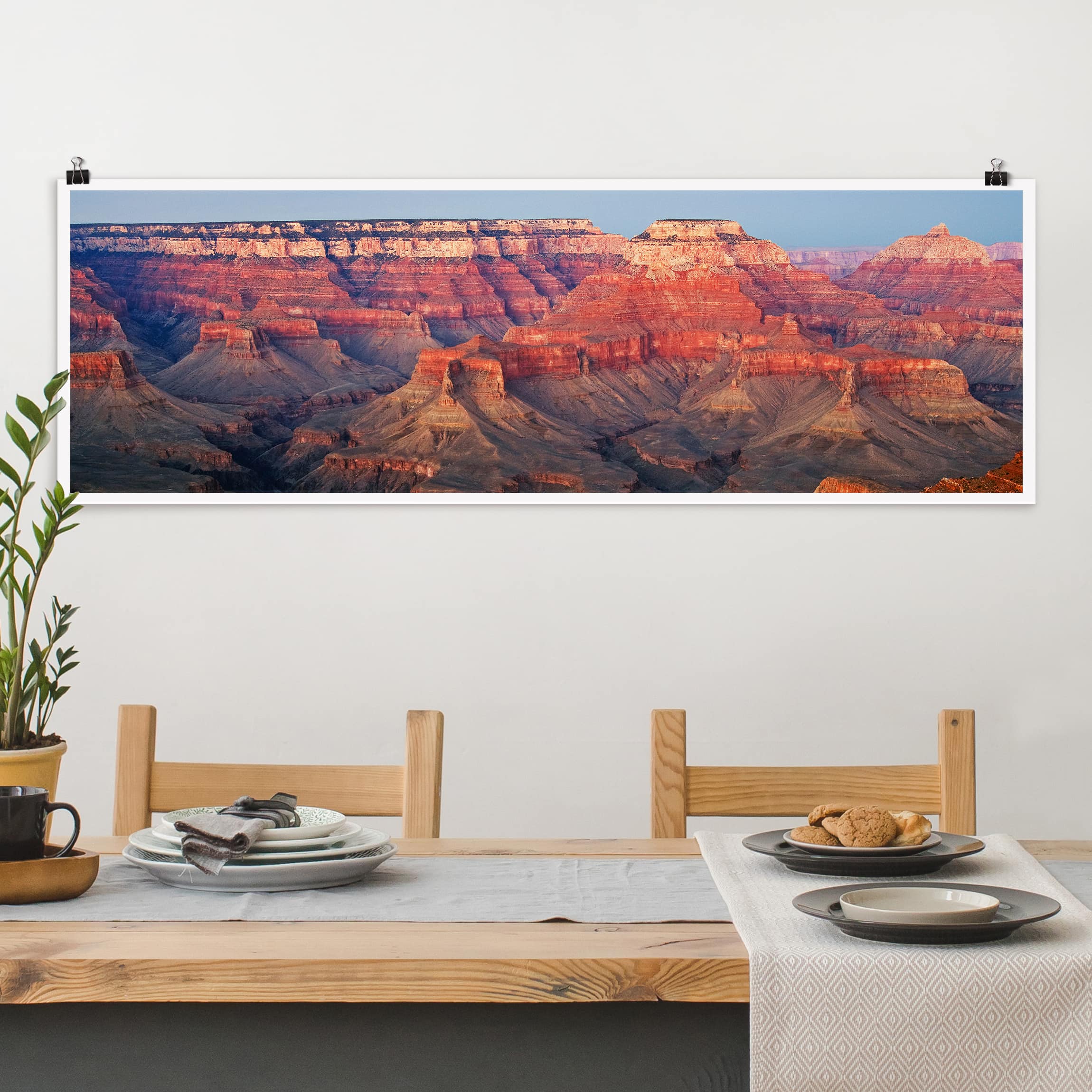 Panorama Poster Grand Canyon nach dem Sonnenuntergang