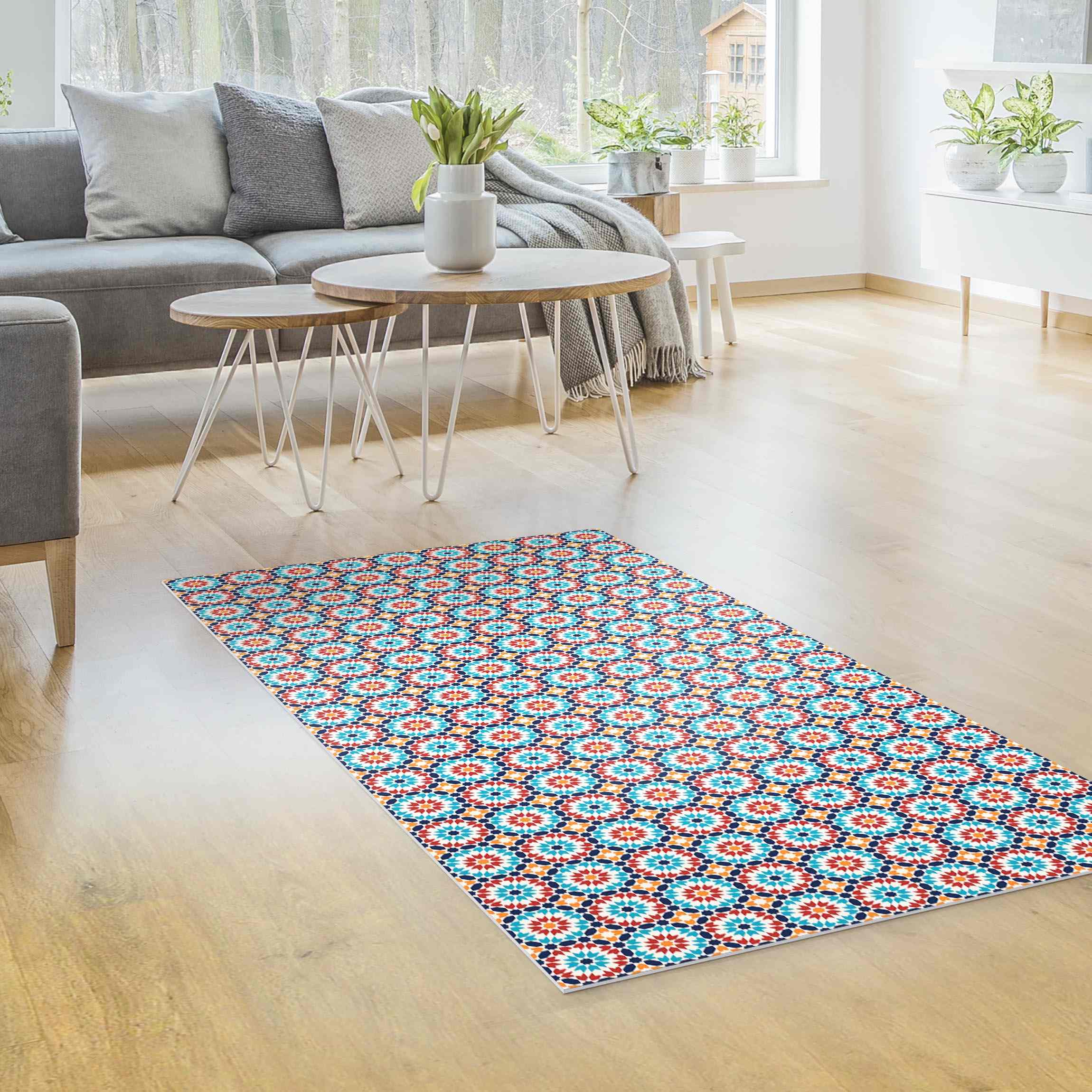 Vinylteppich Orientalisches Muster mit bunten Blüten