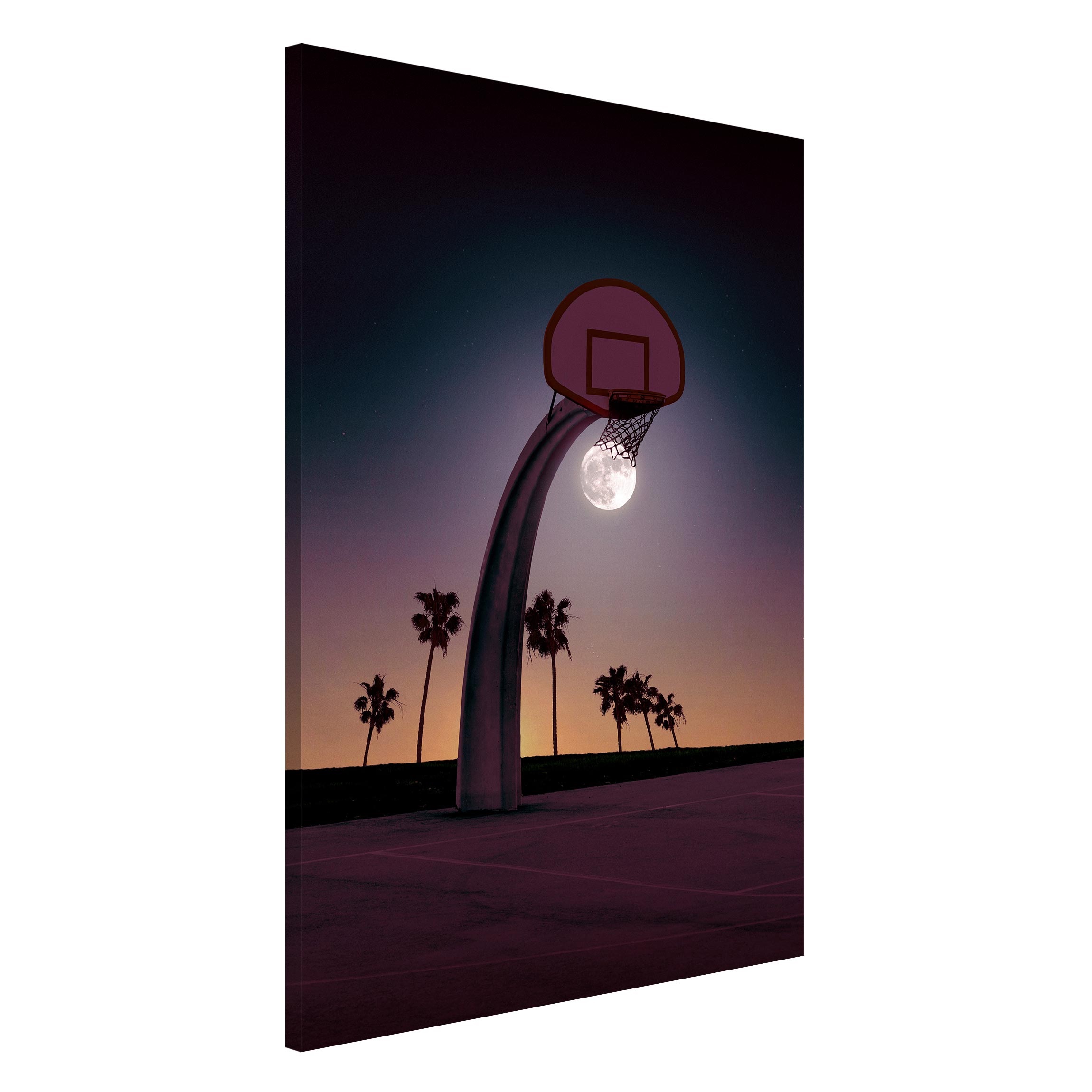 Magnettafel - Hochformat 2:3 Basketball mit Mond