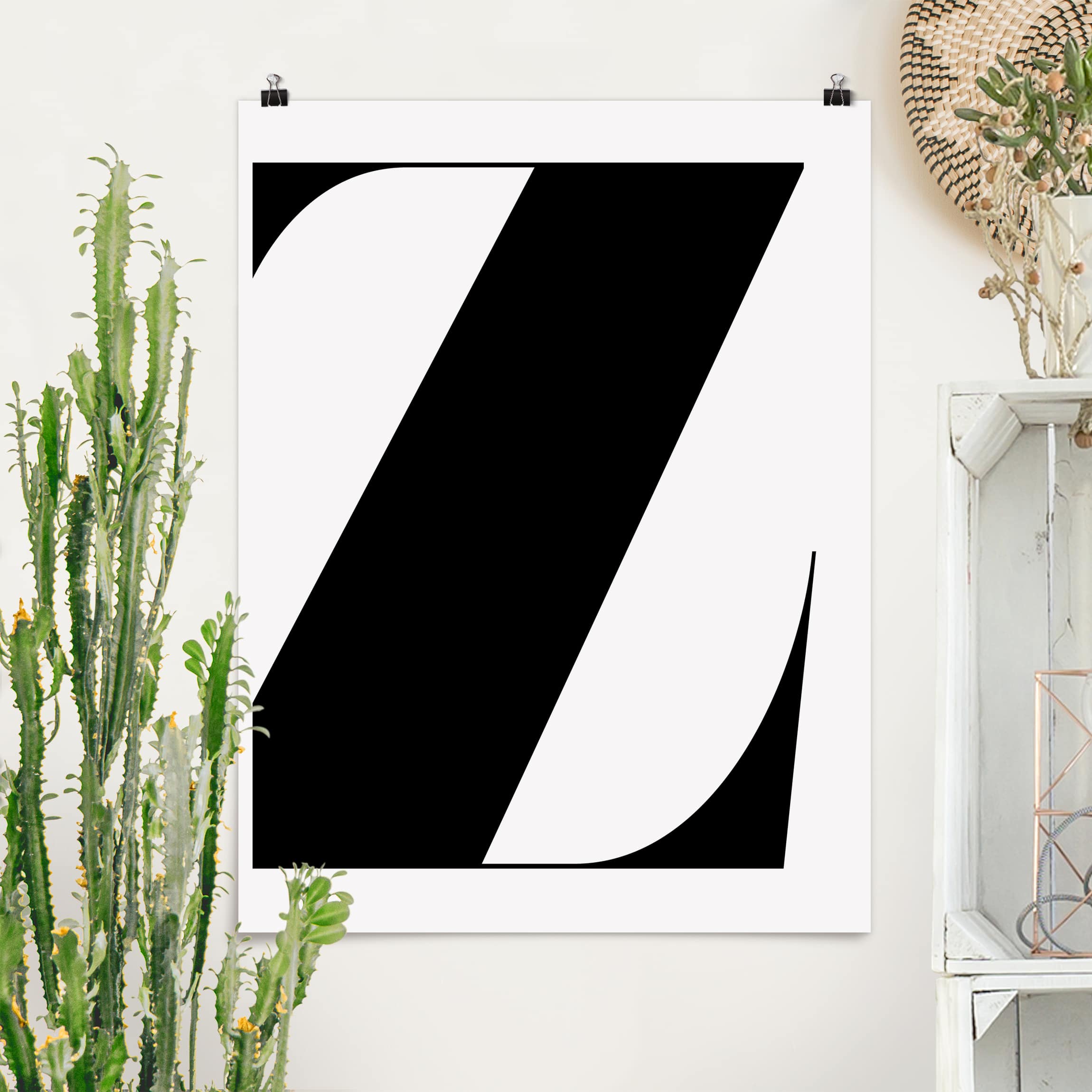 Poster - Hochformat Antiqua Letter Z