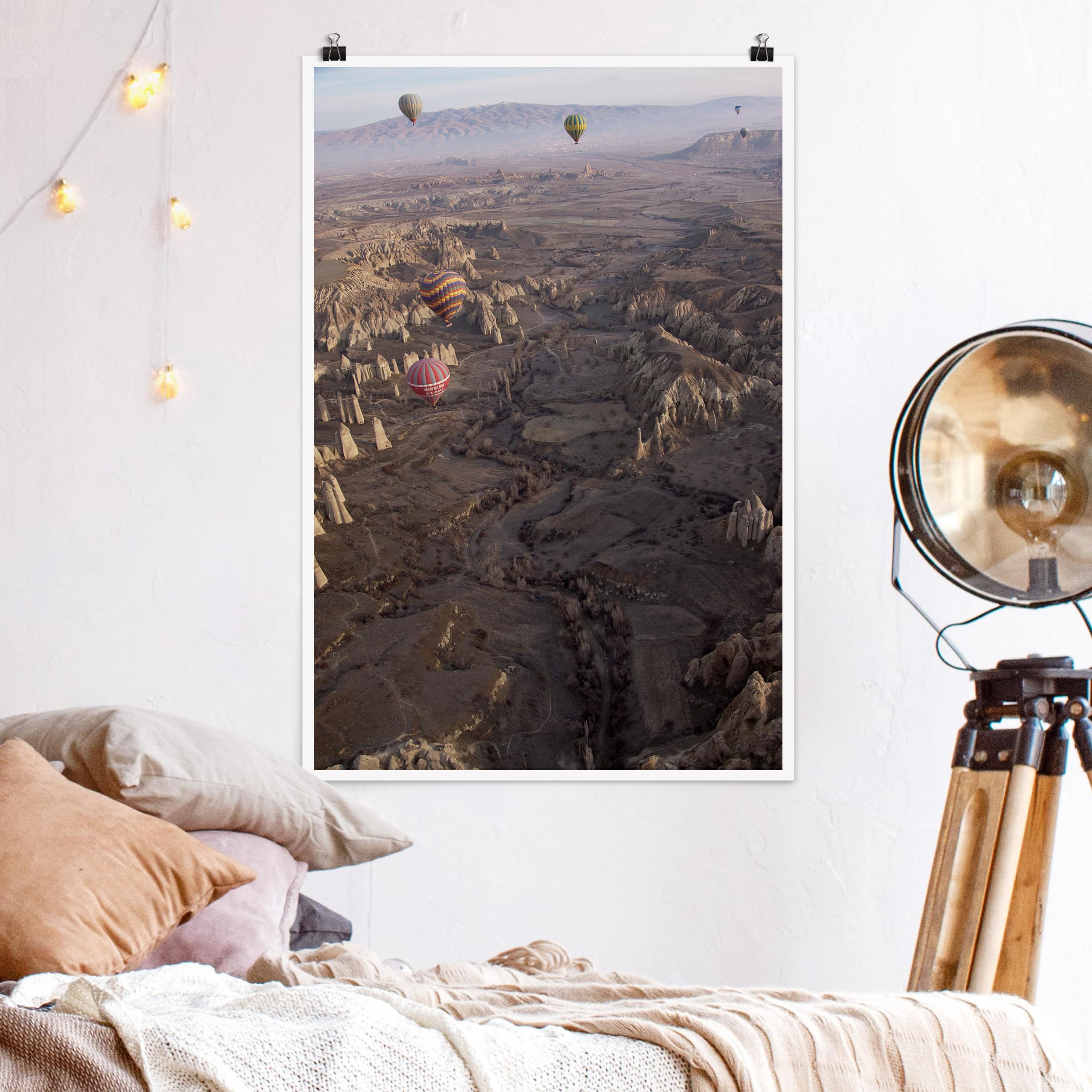 Poster - Hochformat Heißluftballons über Anatolien