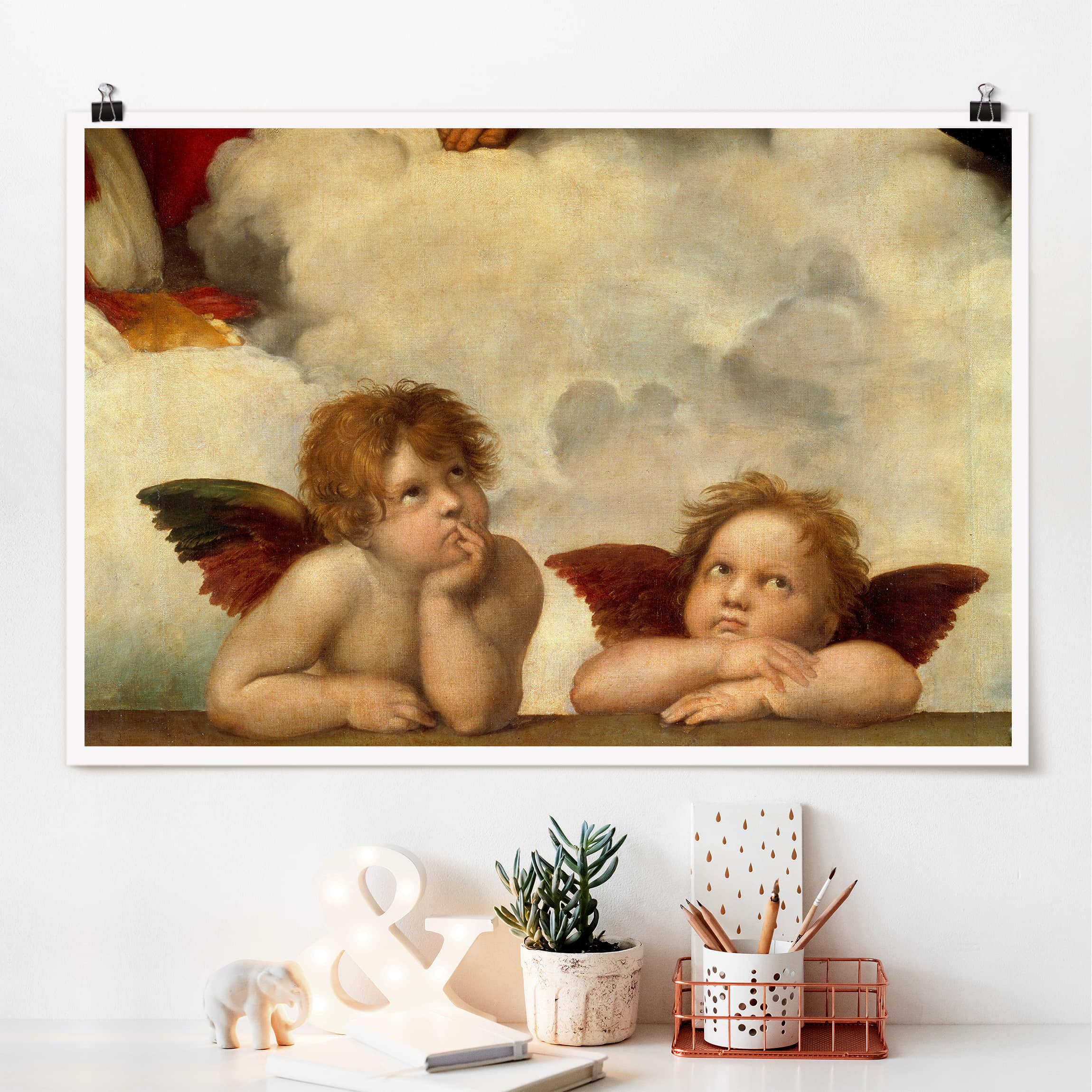 Poster - Querformat Raffael - Zwei Engel