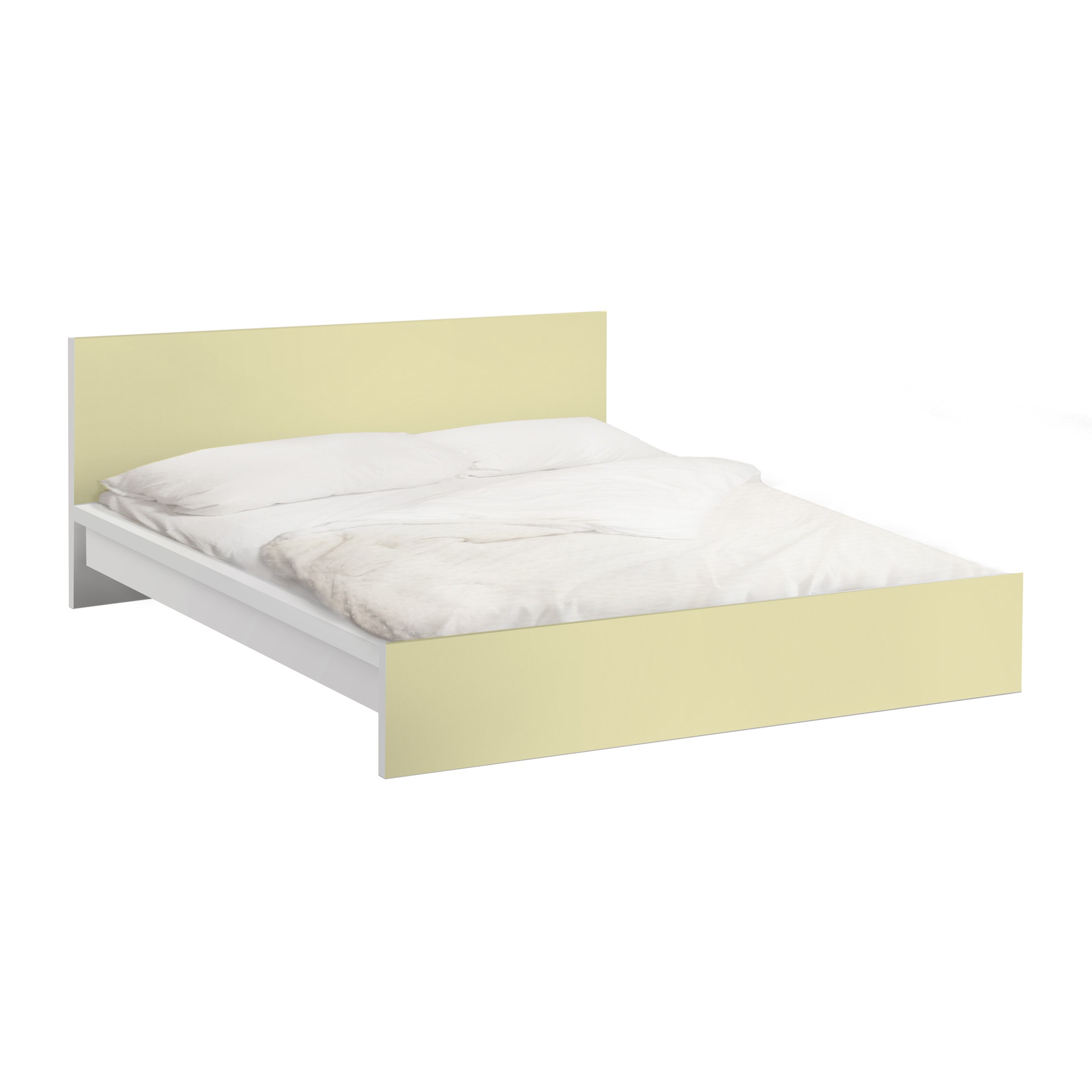 Möbelfolie für IKEA Malm Bett 140 cm Breite Colour Crème