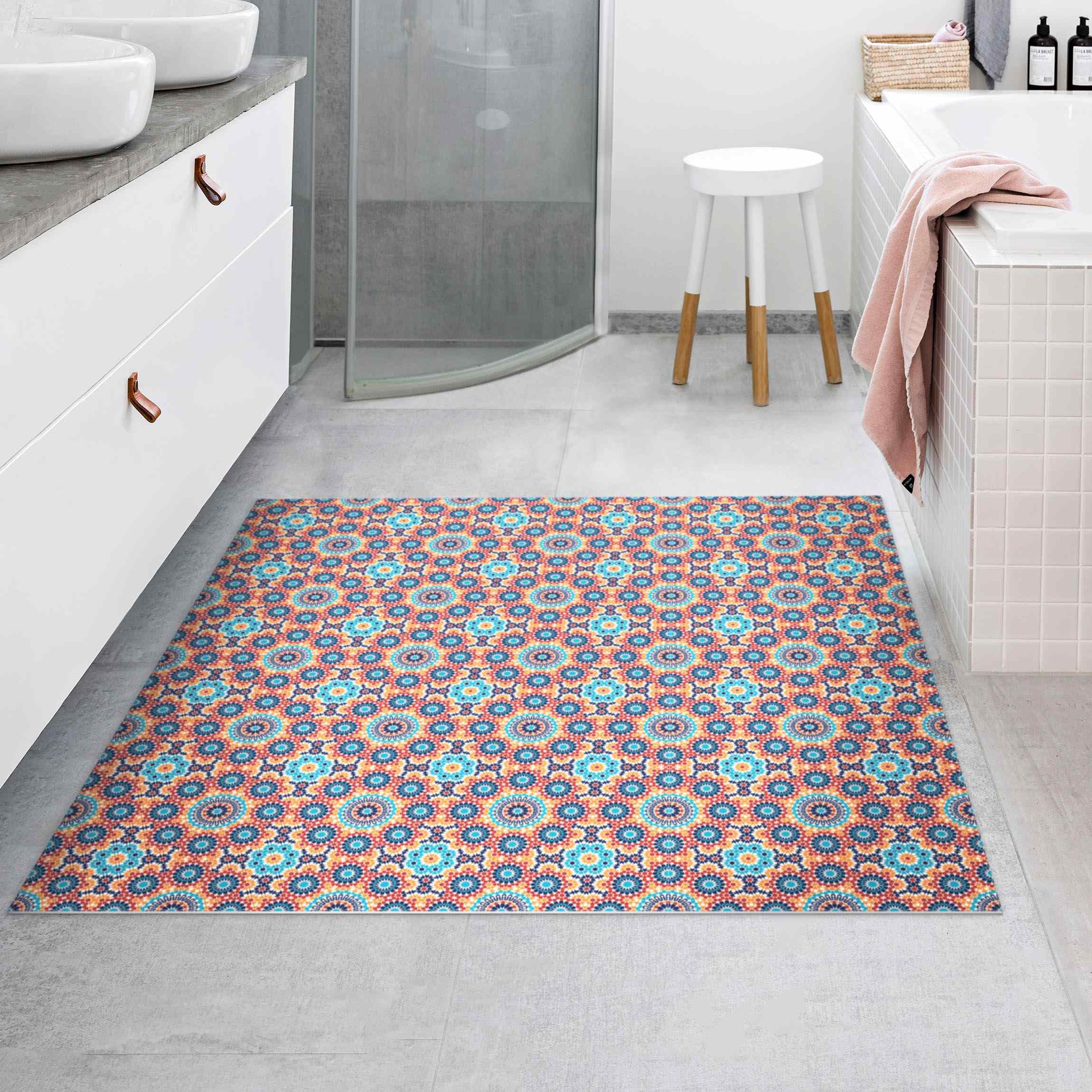 Vinylteppich Orientalisches Muster mit bunten Blumen