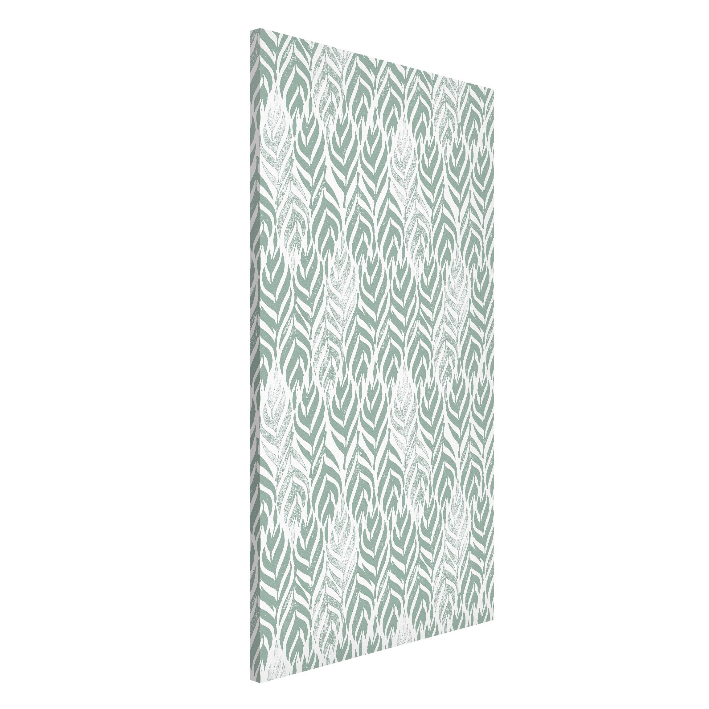 Magnettafel Vintage Muster Zweig mit Blättern