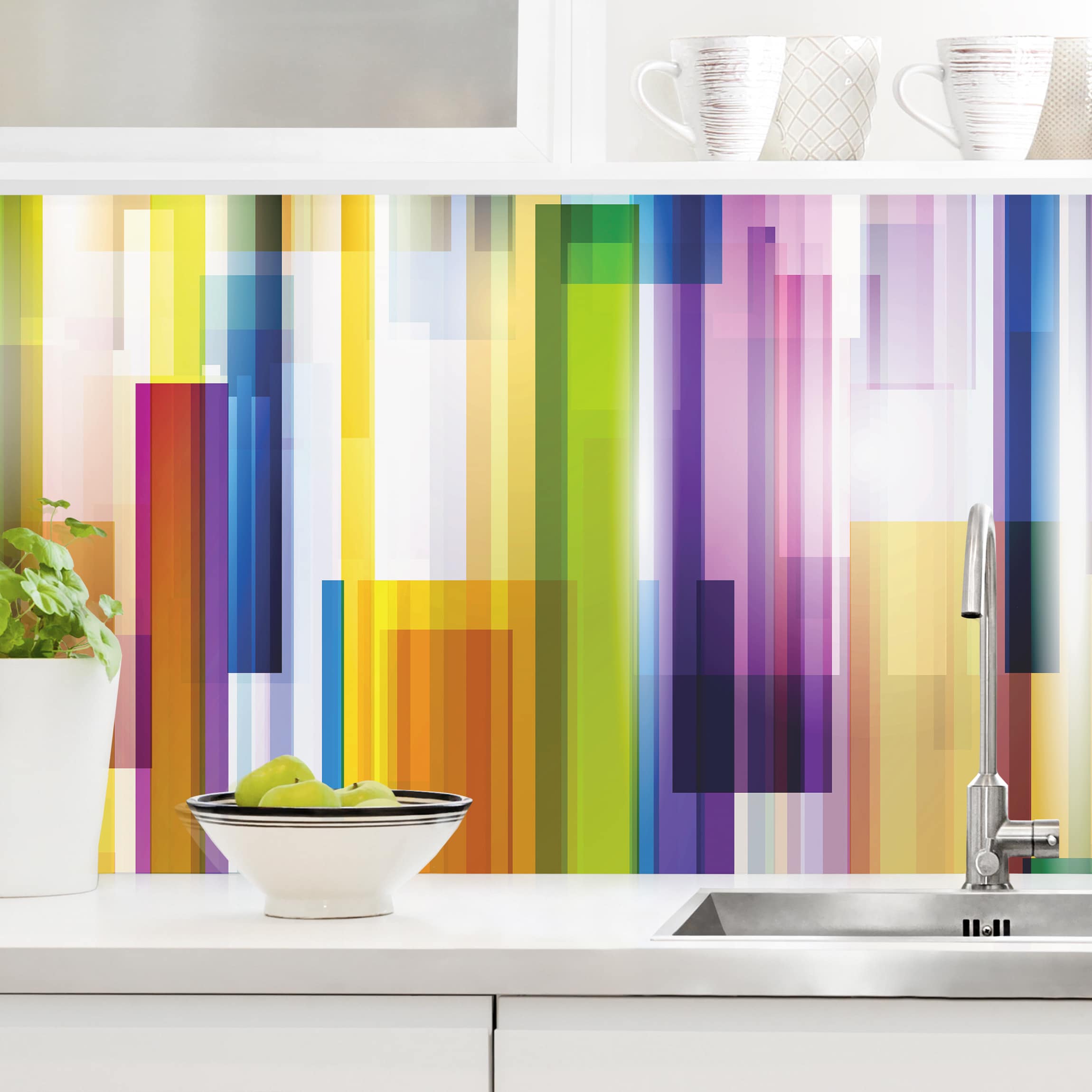 Küchenrückwand Rainbow Cubes II