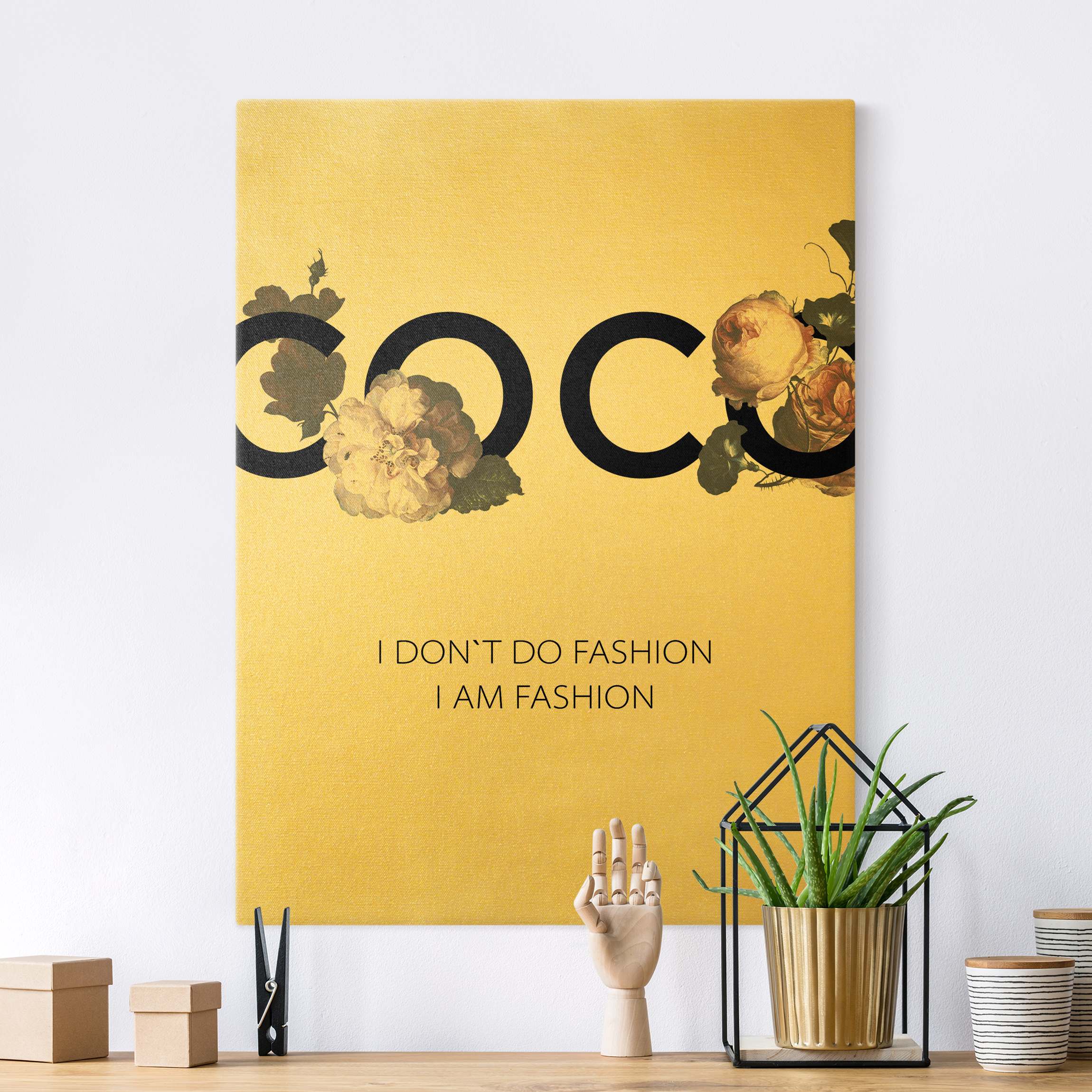 Leinwandbild COCO - I don´t do fashion Rosen