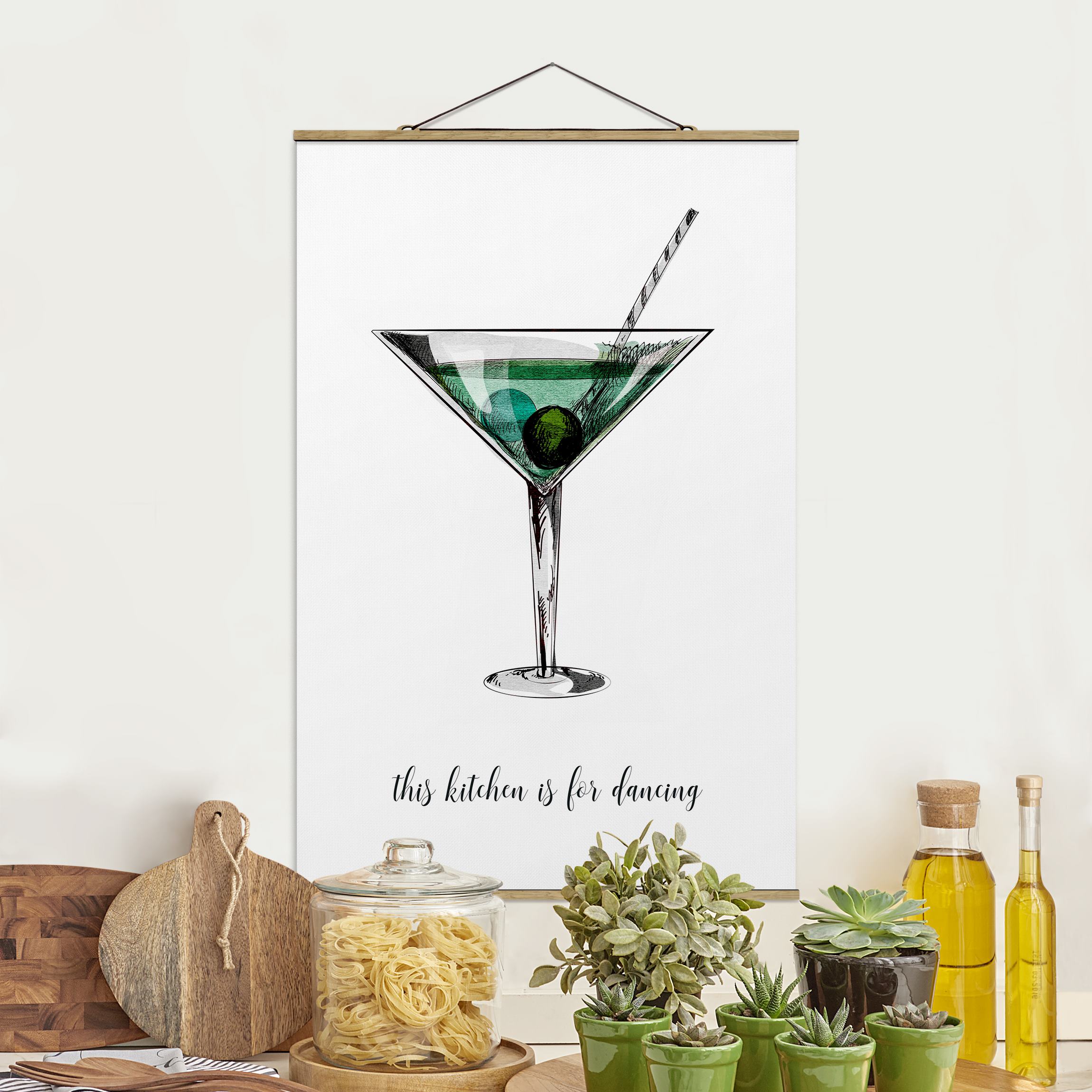 Stoffbild Kitchen is for Dancing - Zeichnung