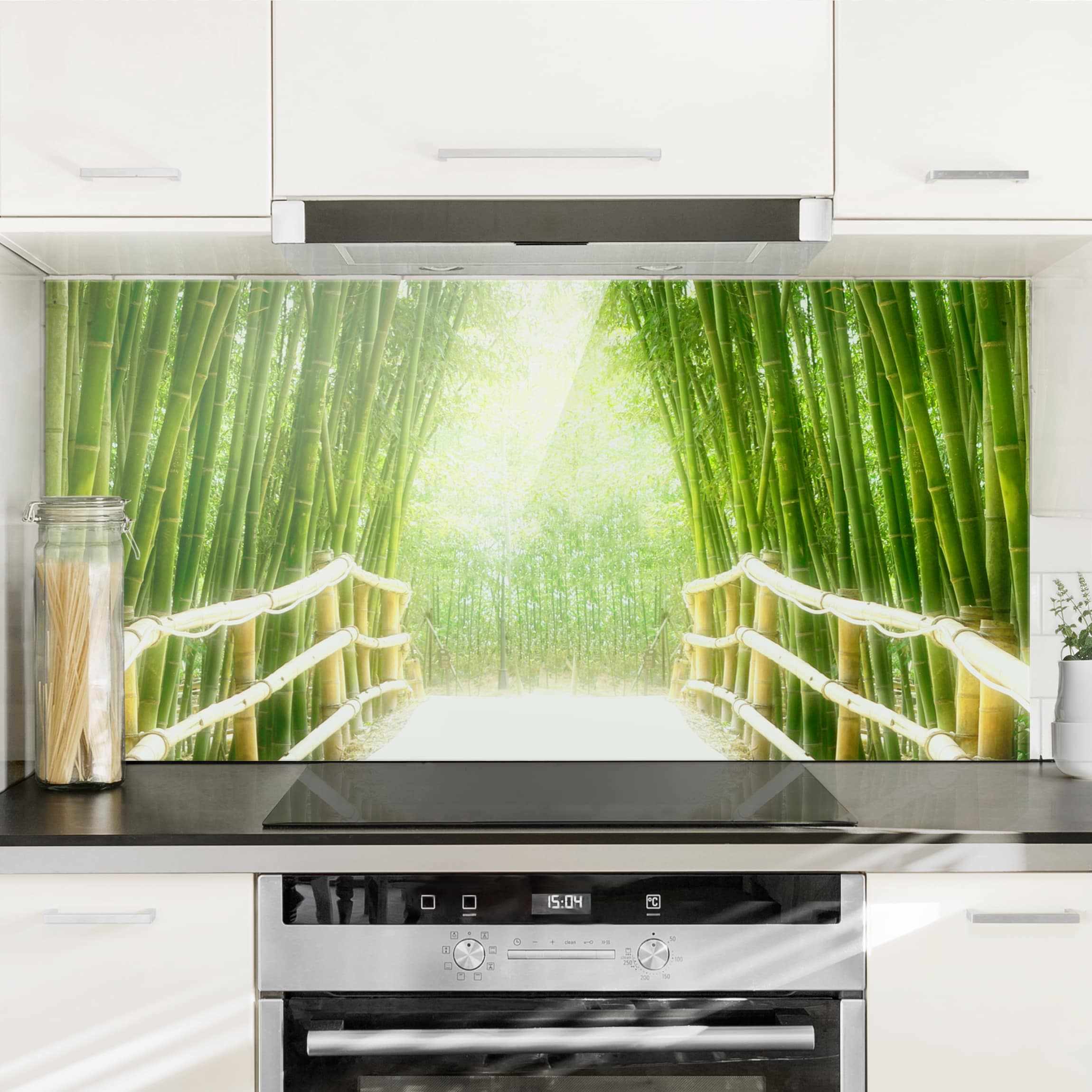 Glas Spritzschutz Bamboo Way