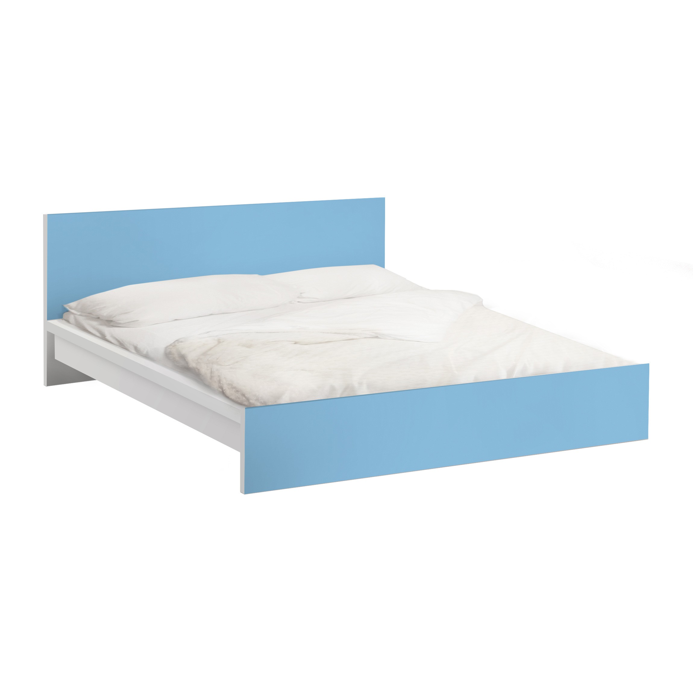 Möbelfolie für IKEA Malm Bett 140 cm Breite Colour Light Blue