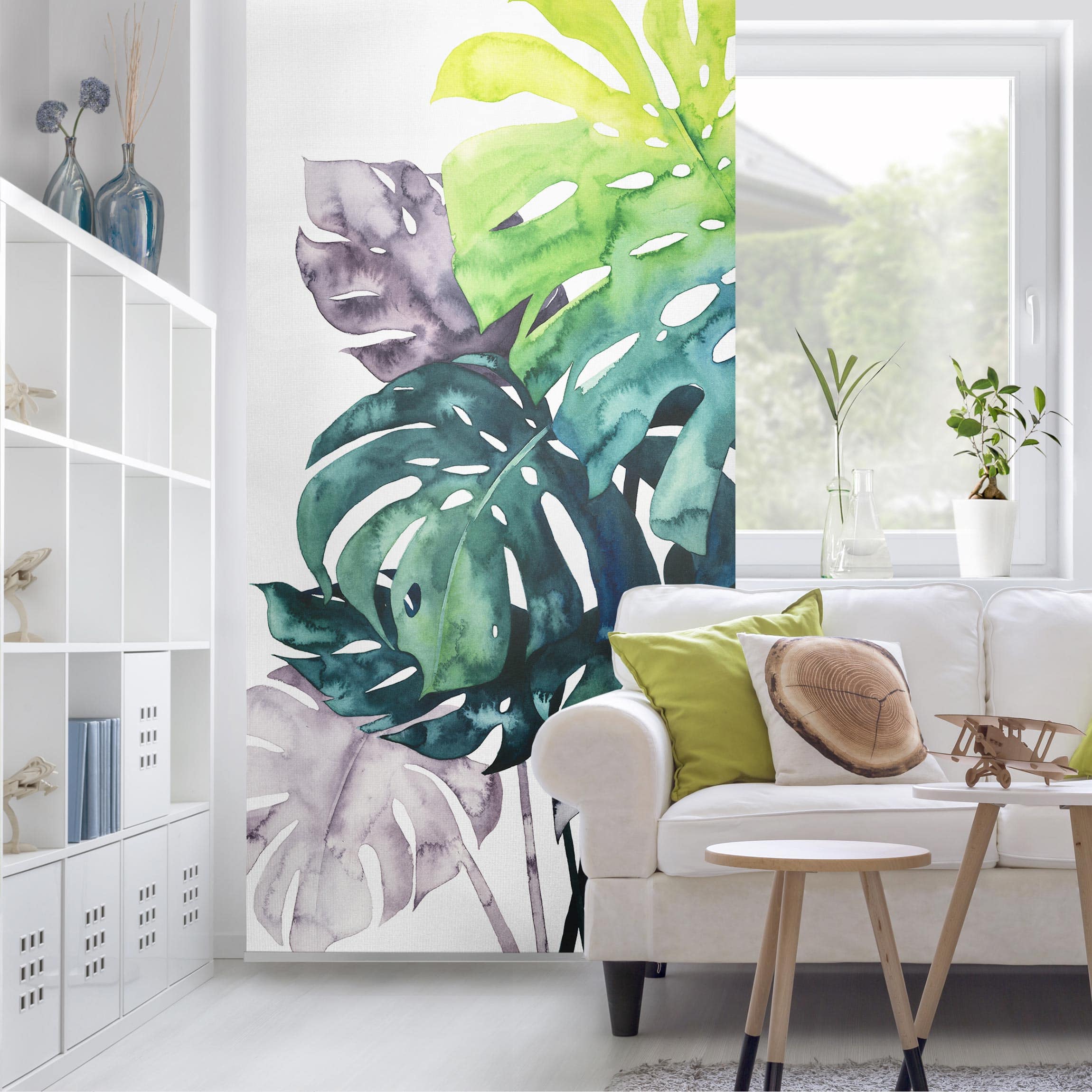 Raumteiler Exotisches Blattwerk - Monstera