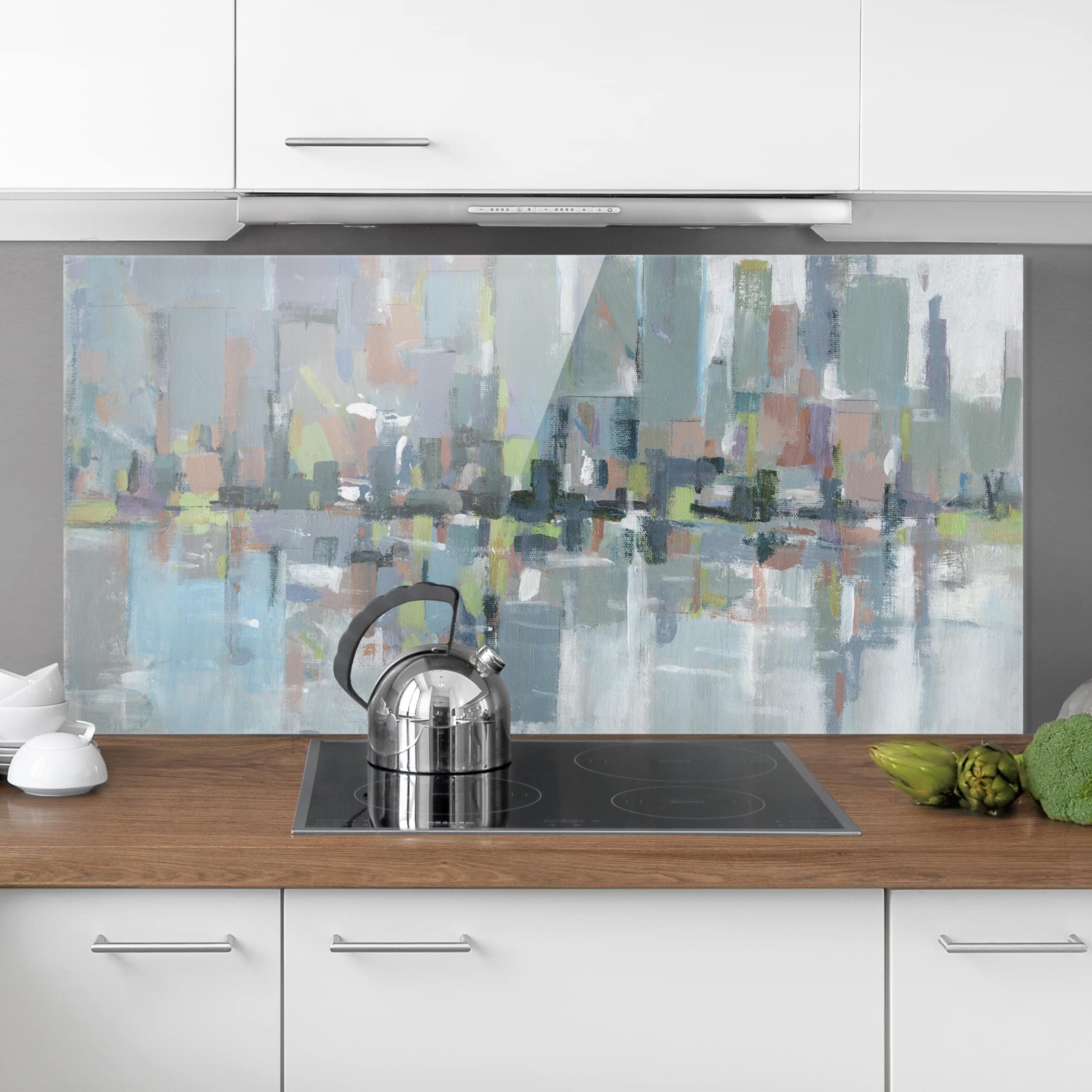 Glas Spritzschutz - Querformat 2:1 Metro City I