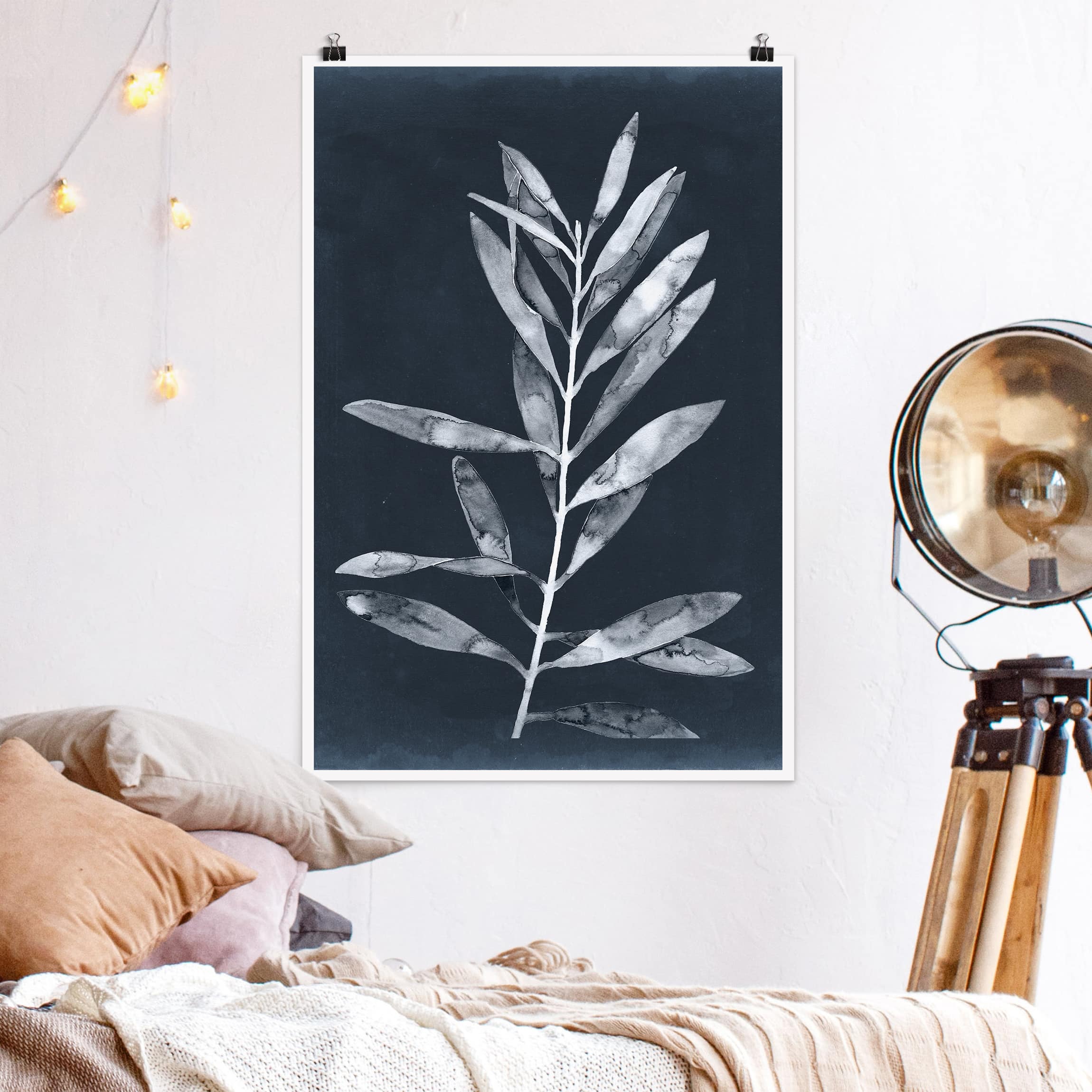 Poster - Hochformat Verzweigung auf Denim I