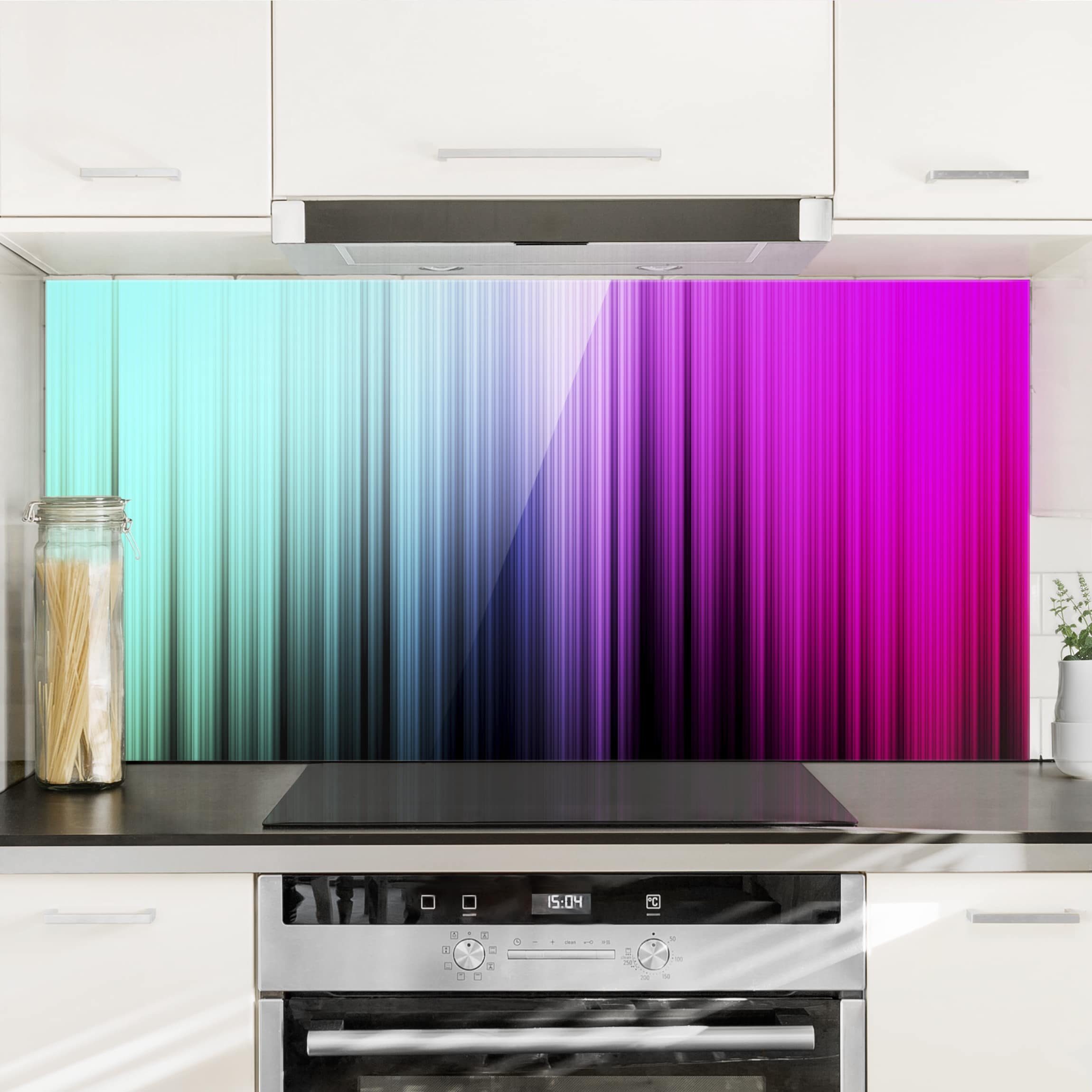Glas Spritzschutz - Querformat 2:1 Rainbow Display