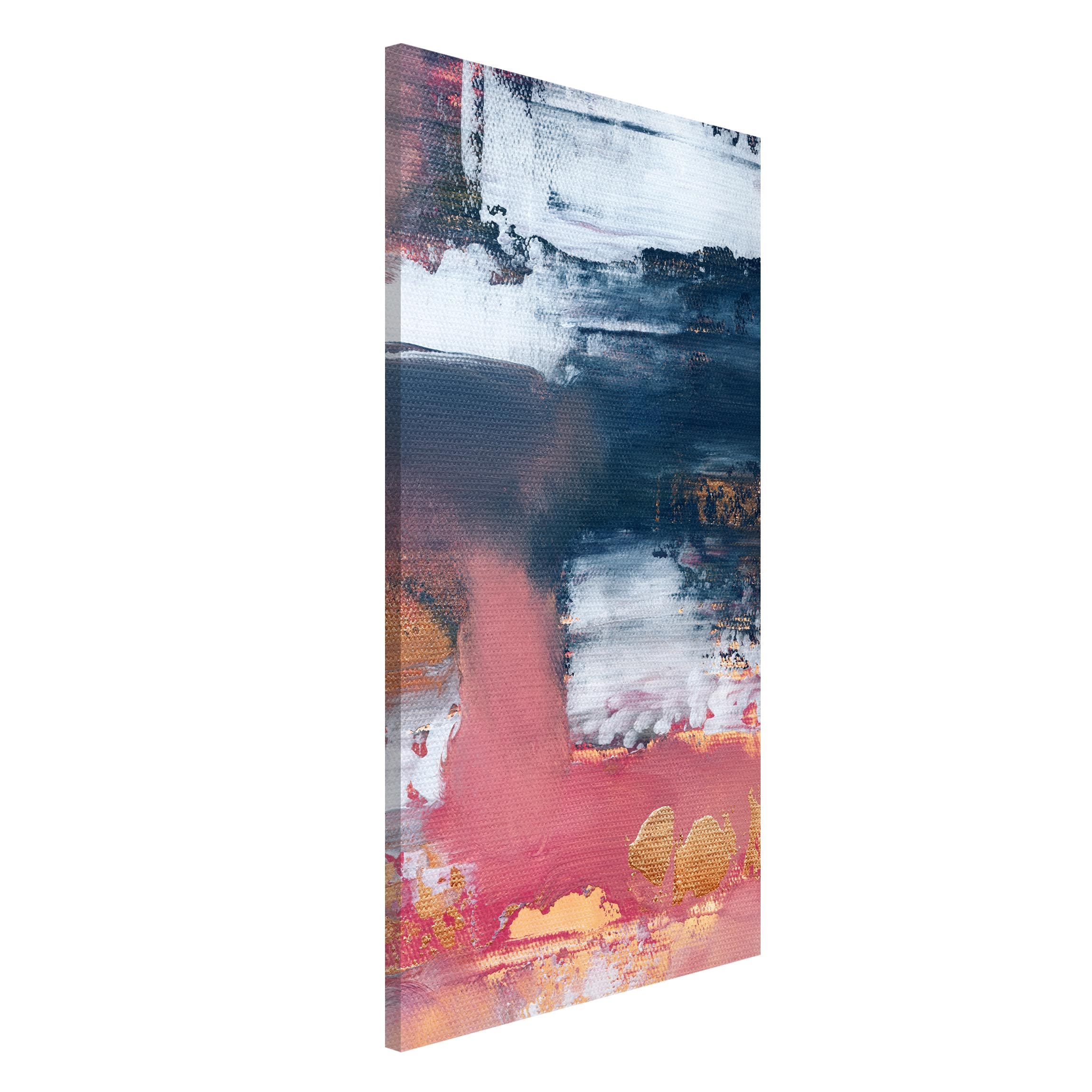 Magnettafel Rosa Sturm mit Gold