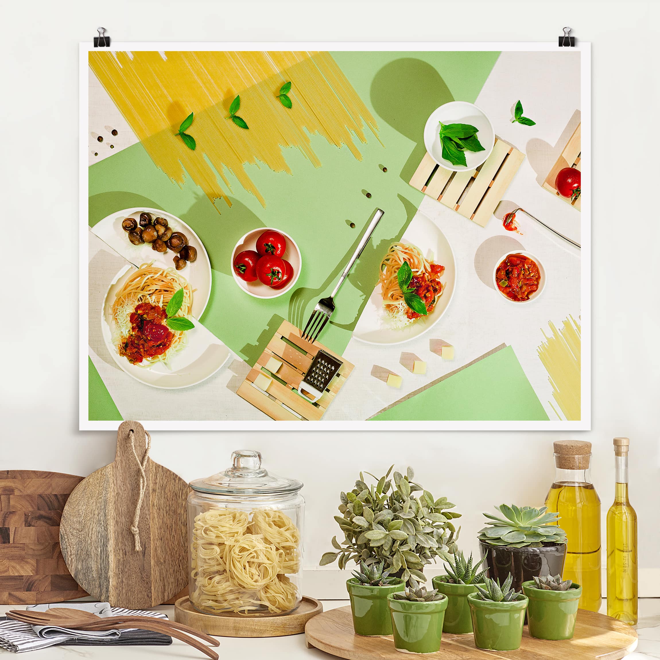 Poster - Querformat Geometrie in der Küche