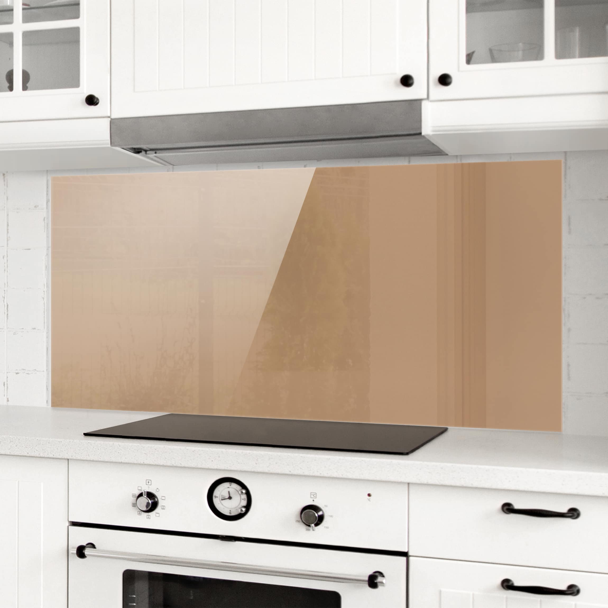 Glas Spritzschutz Terracotta Taupe