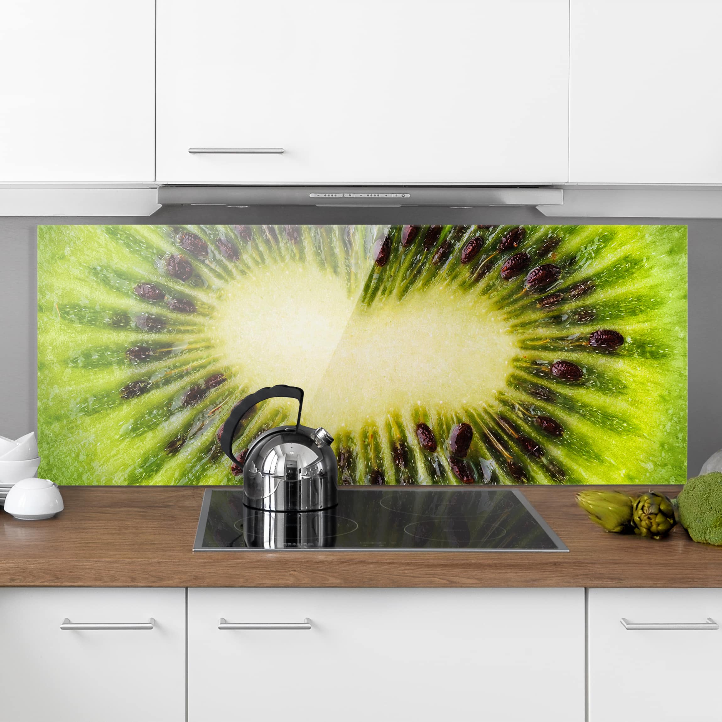 Glas Spritzschutz Kiwi Heart