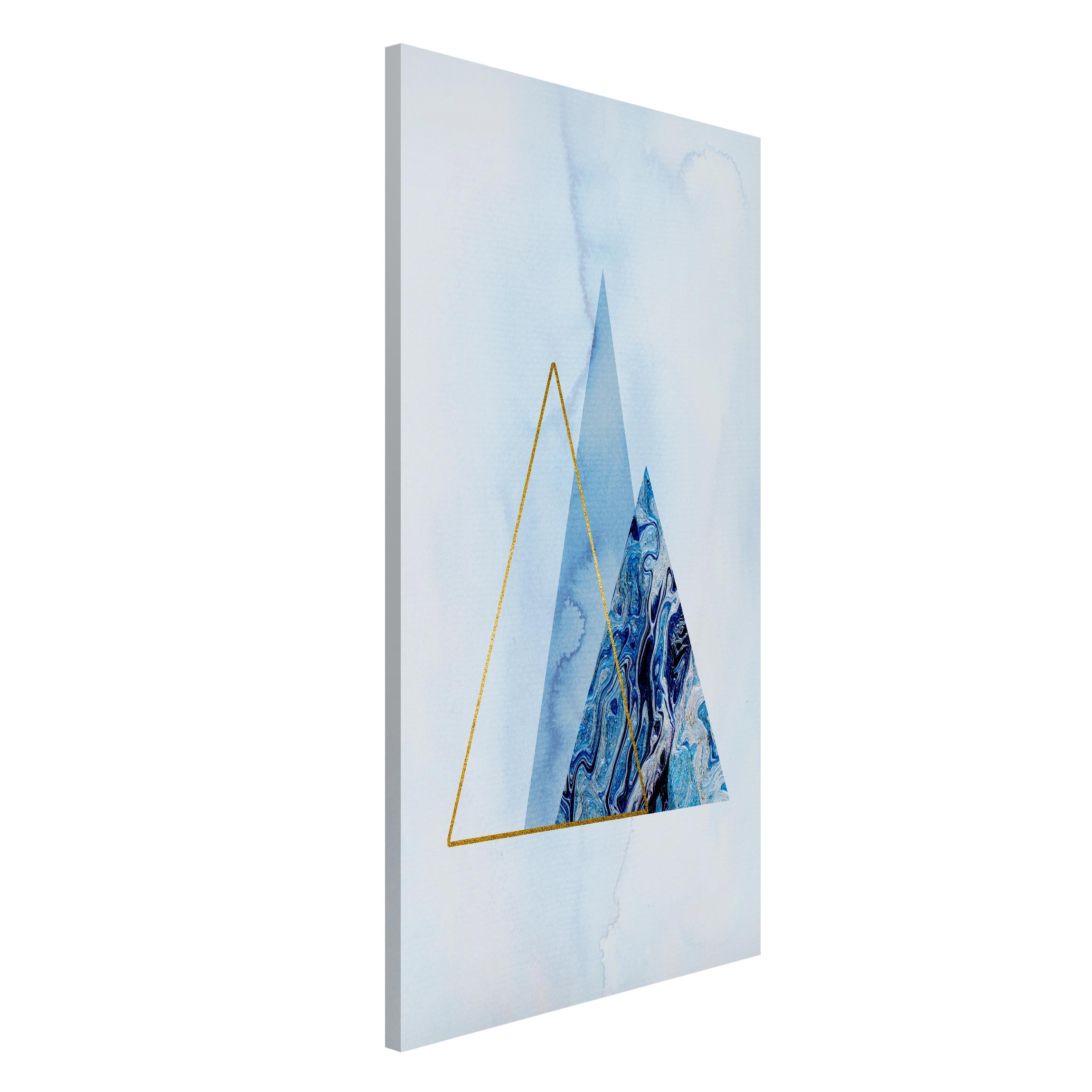 Magnettafel Geometrie in Blau und Gold II