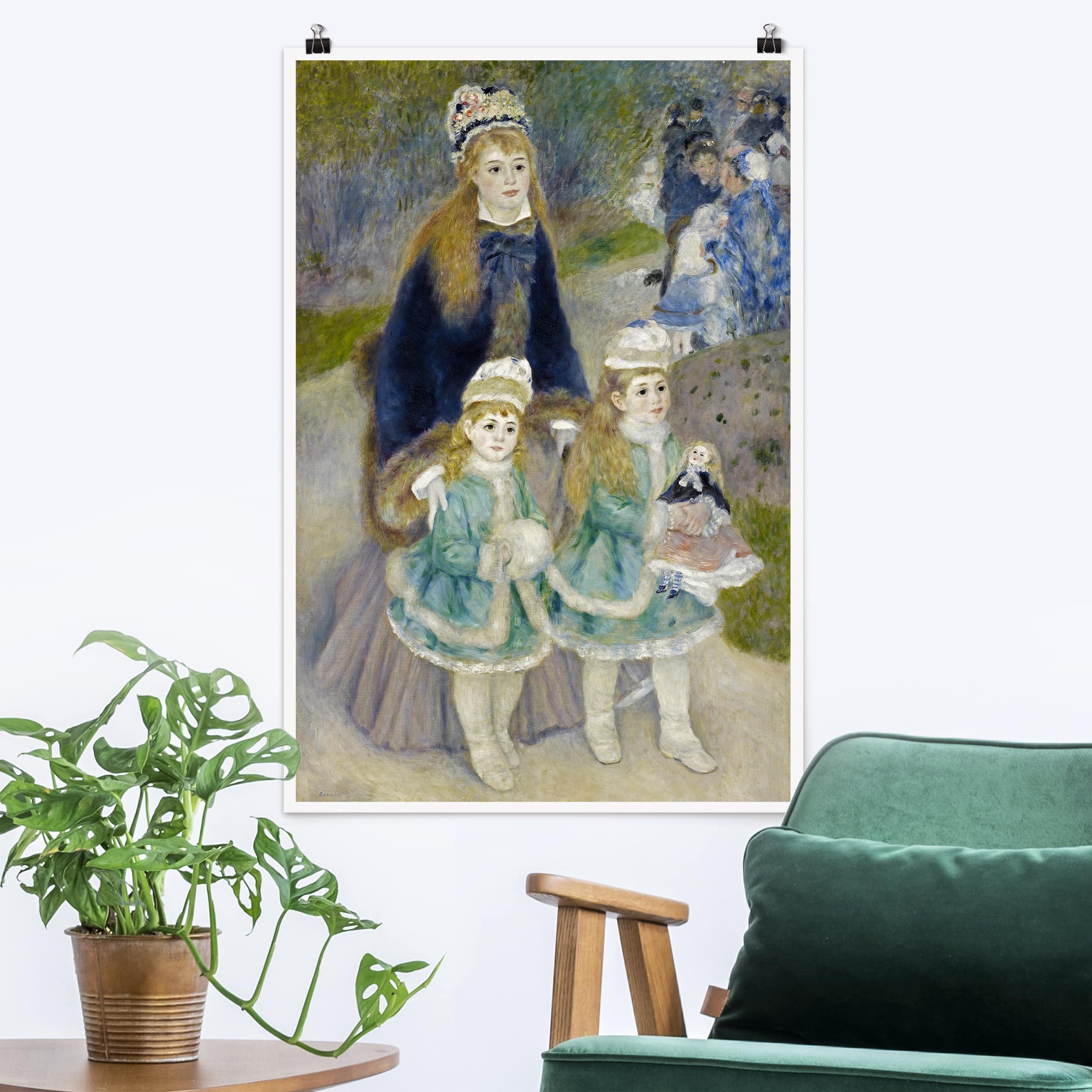 Poster - Hochformat Auguste Renoir - Mutter und Kinder